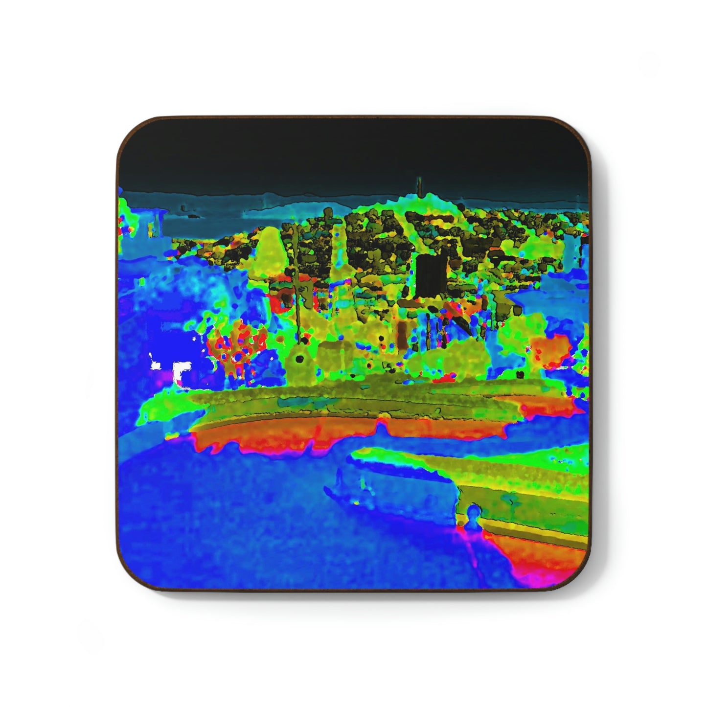 Hardboard Back Coaster ..."Lombard Street San Francisco, CA, USA" ... Family Archives 1970's ... Original Works ...