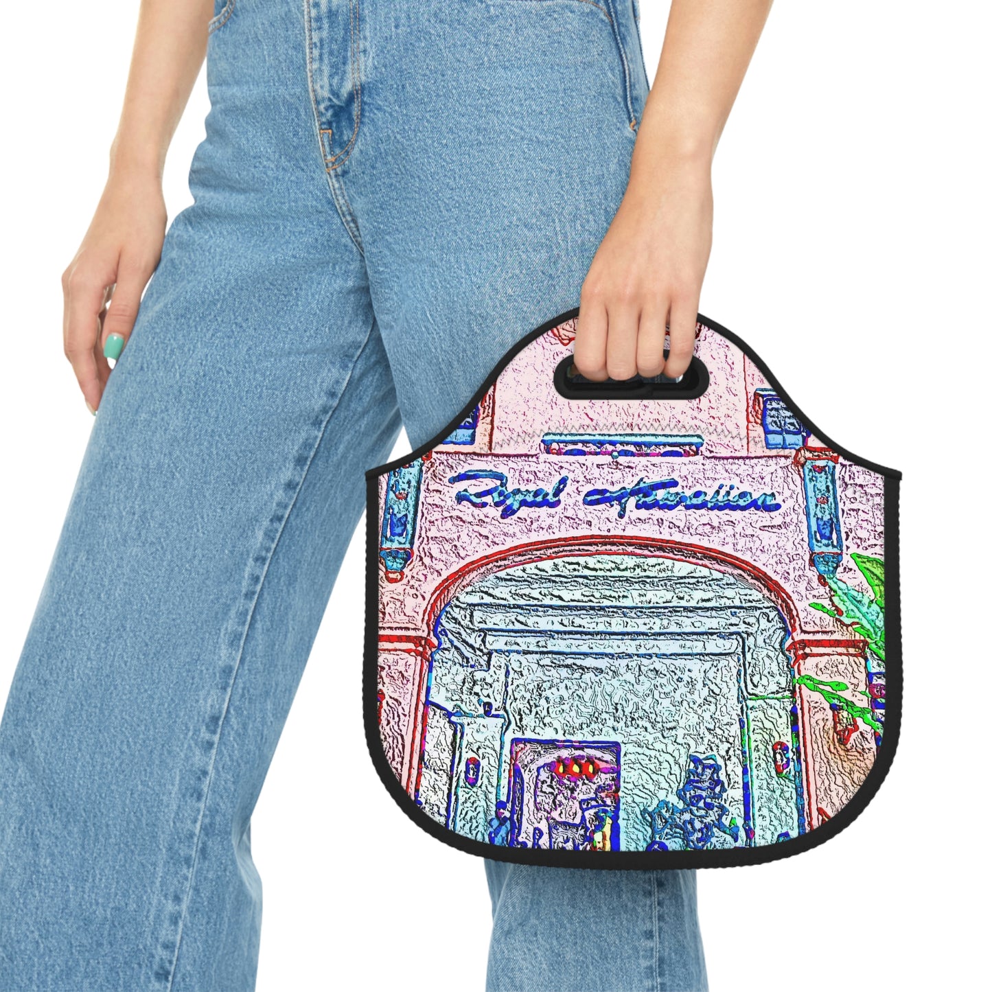 Neoprene Lunch Bag ... "La Grande Entree" At: 'The Pink Palace' ... The Royal Hawai'ian ... Honolulu, HI ... '27Oct2014' ... Original Works ...