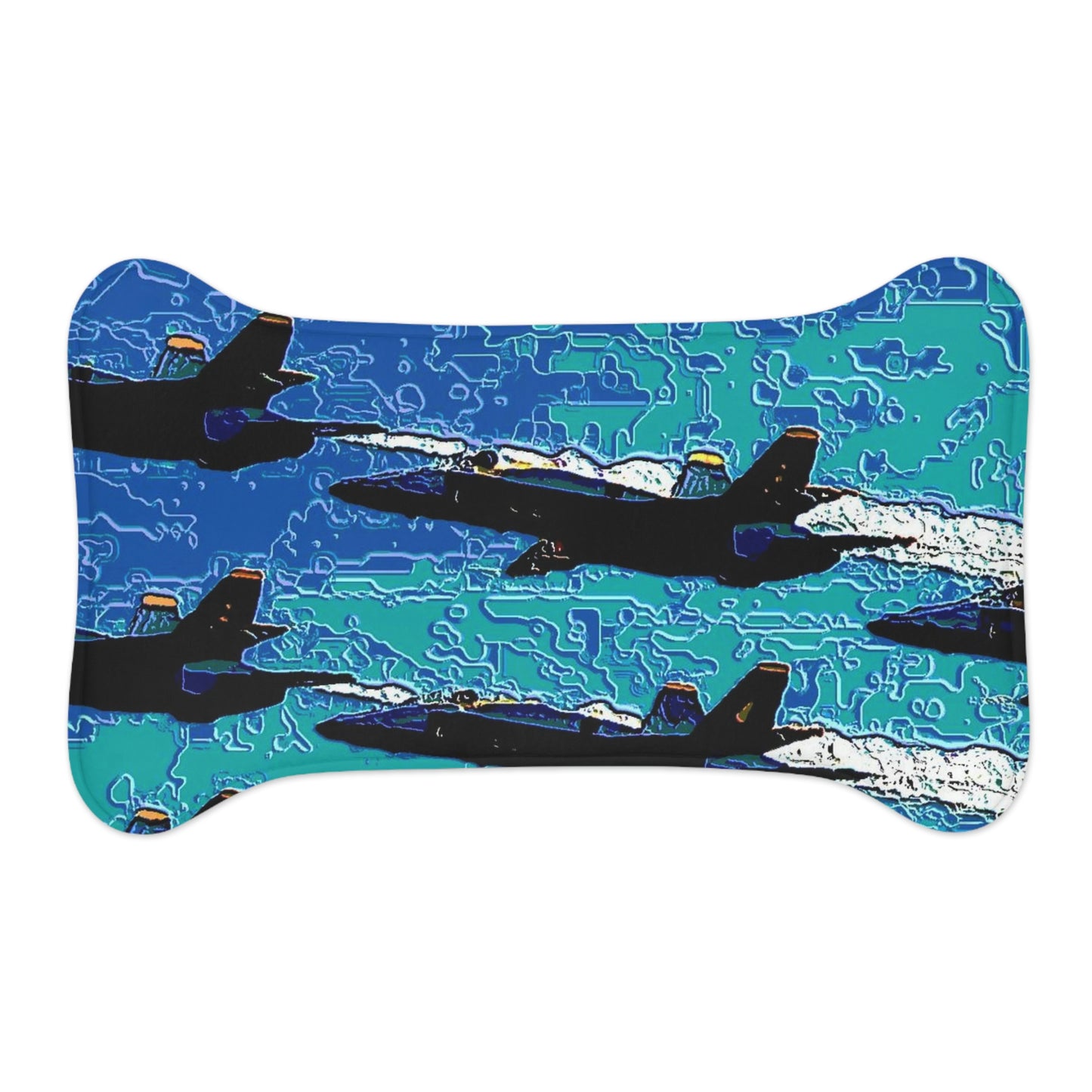 Pet Feeding Mats ... Seattle Seafair ..."Blue Angels Run Over Lake Washington" ... Circa Mid 1980's ... Dr FJ Holt ... Original Works ...