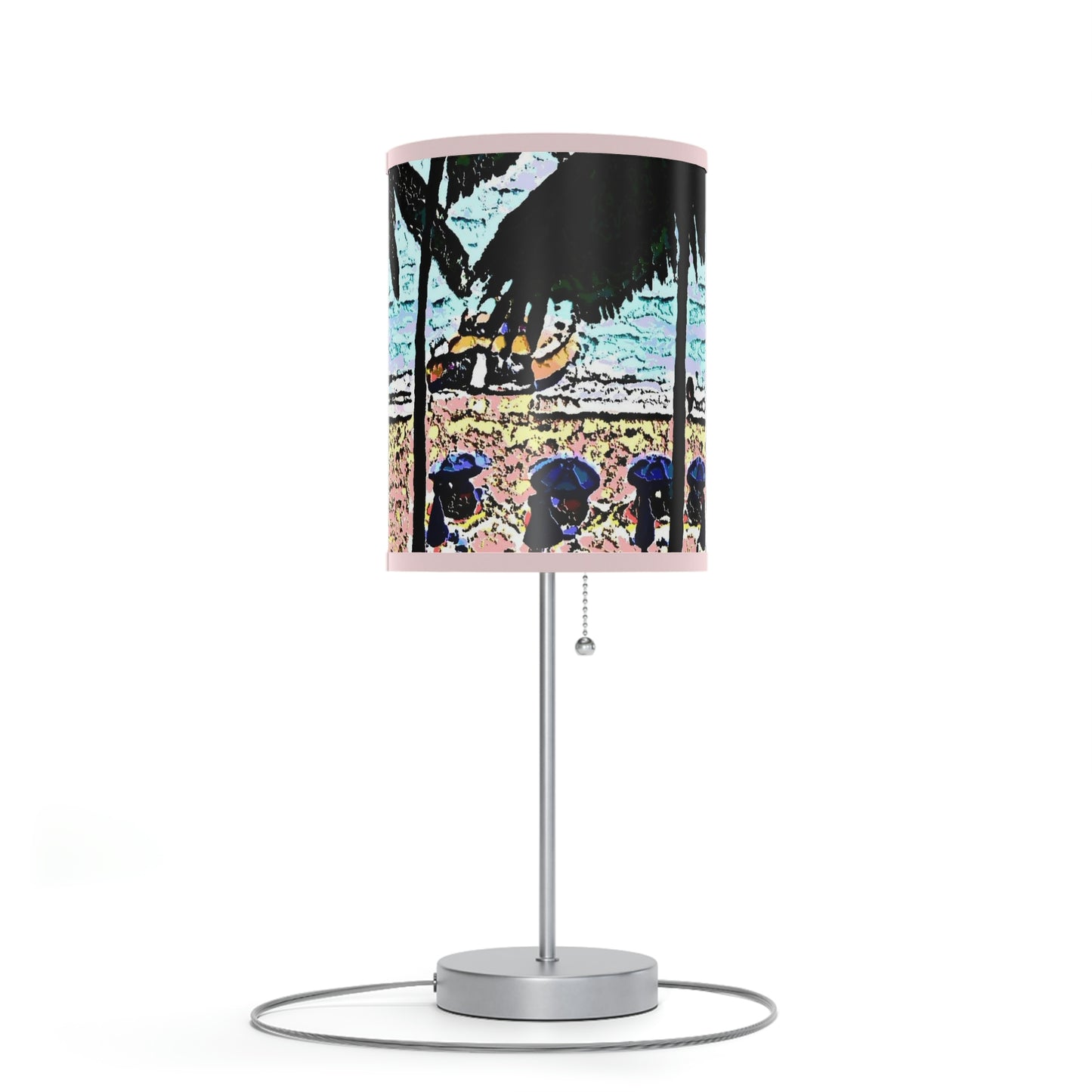 Lamp on a Stand, US|CA plug ... "A Beautiful Beach Amongst The Palms" ... The Outrigger Waikiki, Honolulu, Oahu ... Original Works ...