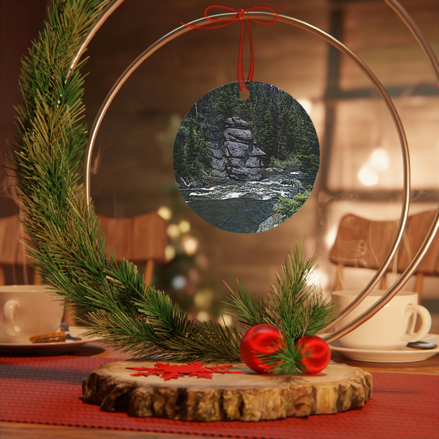 Metal Ornaments ..."I Am Innocent" ... Tricky-Dick Immortalized ... Nixon Rock: Along The River ... Central Idaho, Summer 2020 ... Original Works ...
