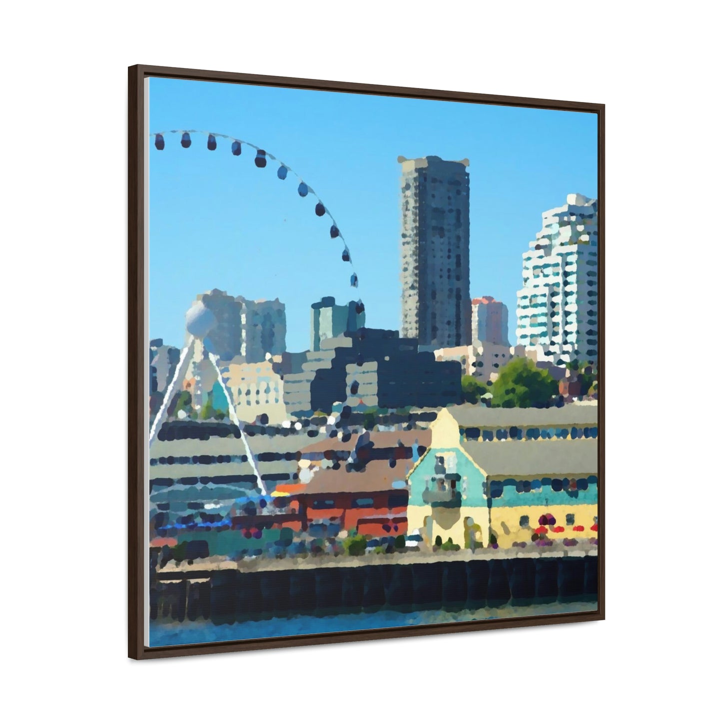Gallery Canvas Wraps, Square Frame ... That Classic Wheel ... 'Seattle's Wheel' ... & Old Classic Waterside Vendors ...  'Family Archives' ... Original Works ...