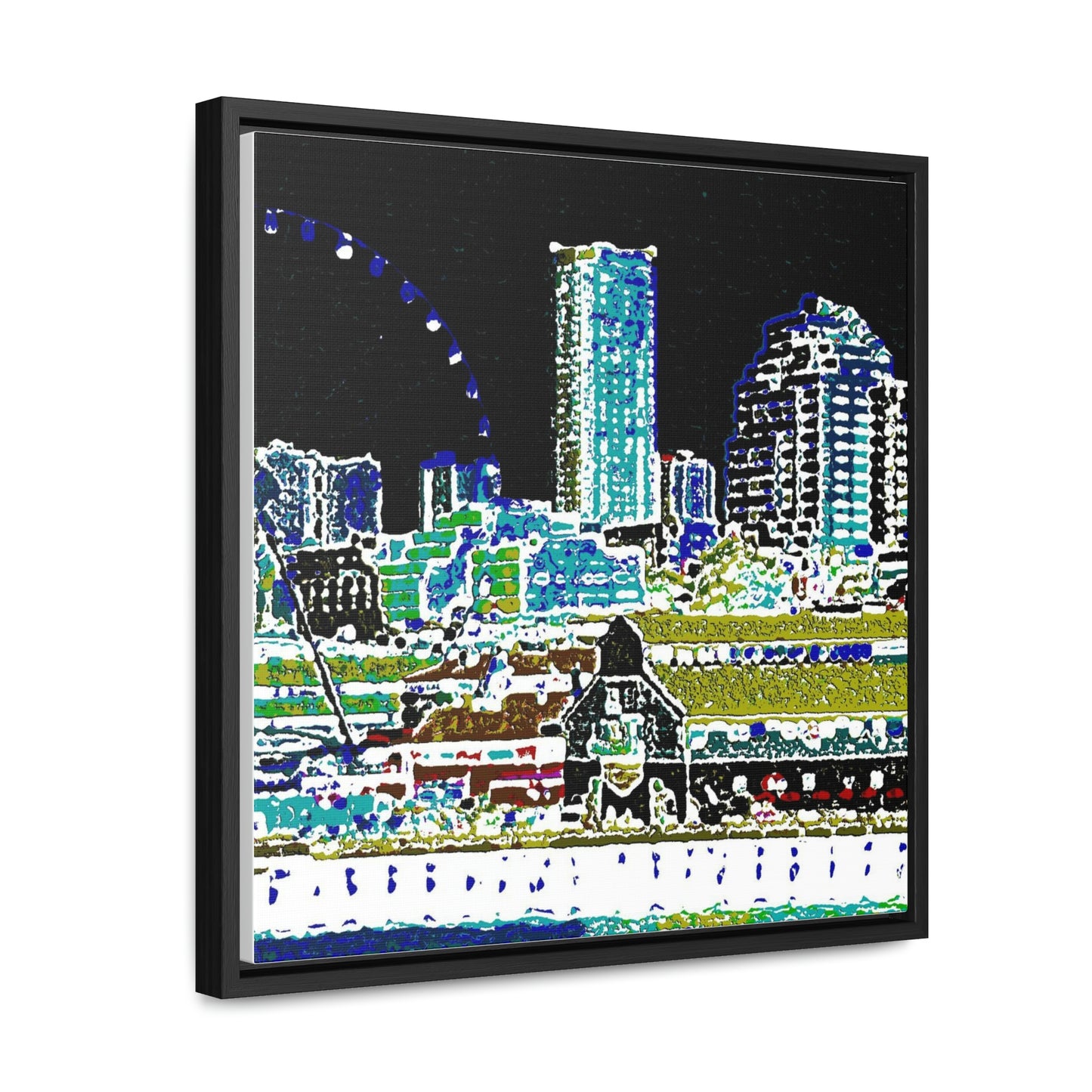 Gallery Canvas Wraps, Square Frame ... That Classic Wheel ... 'Seattle's Wheel' ... & Old Classic Waterside Vendors ...  'Family Archives' ... Original Works ...