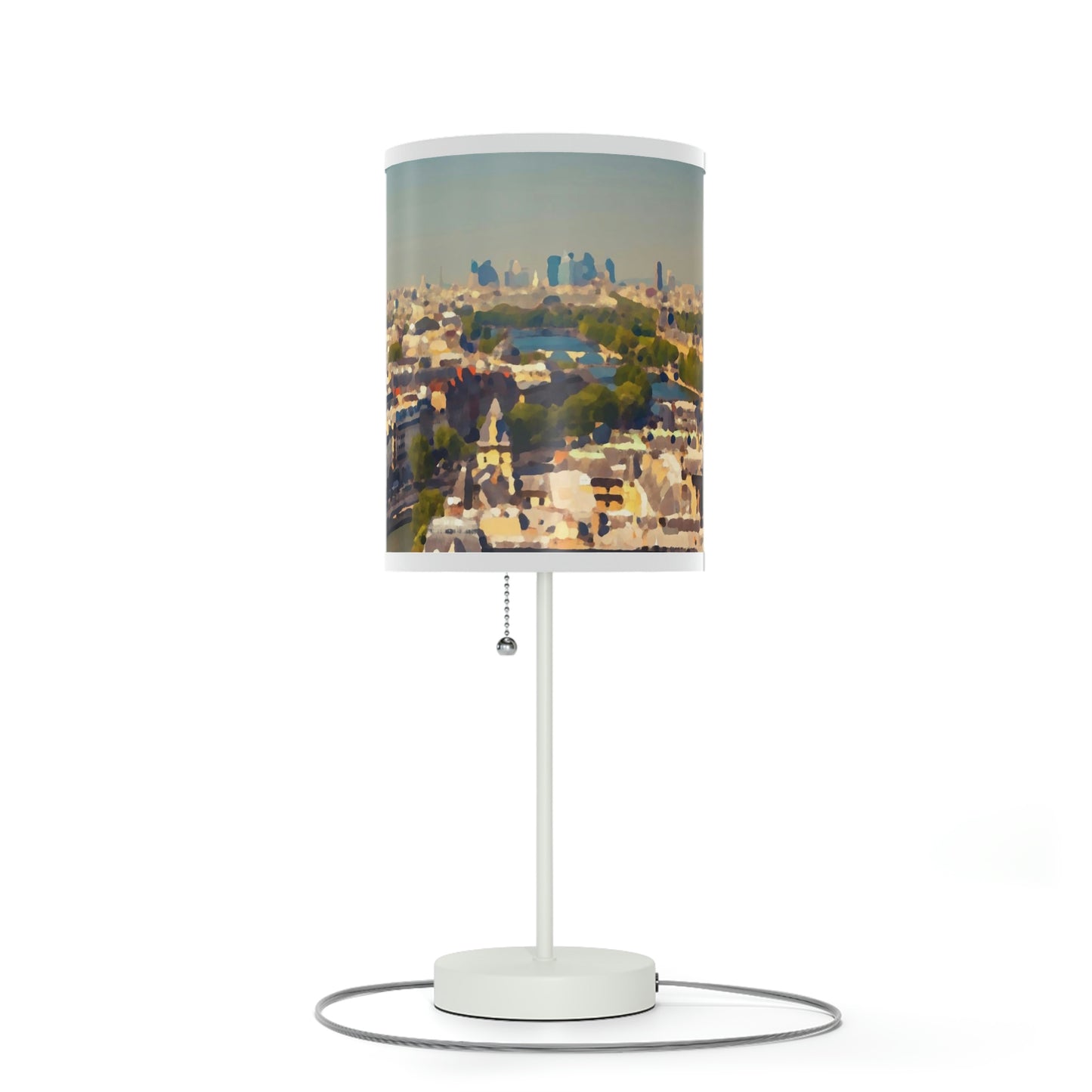 Lamp on a Stand, US|CA plug ... Au Paris ... "Along The River Seine" ... Barbara Joan Bonnell-Holt: 1972 ... Original Works ...