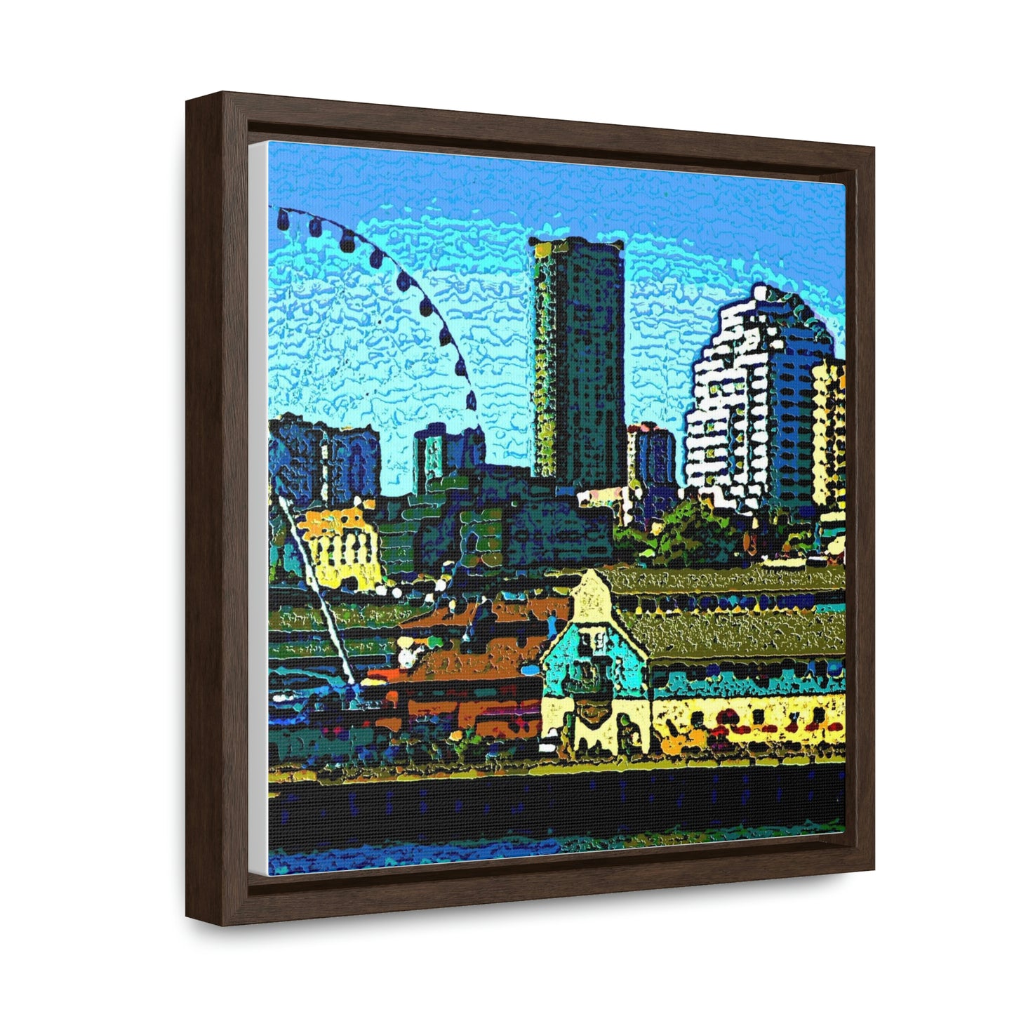 Gallery Canvas Wraps, Square Frame ... That Classic Wheel ... 'Seattle's Wheel' ... & An Old Classic Waterside Vendors ...  'Family Archives' ... Original Works ...