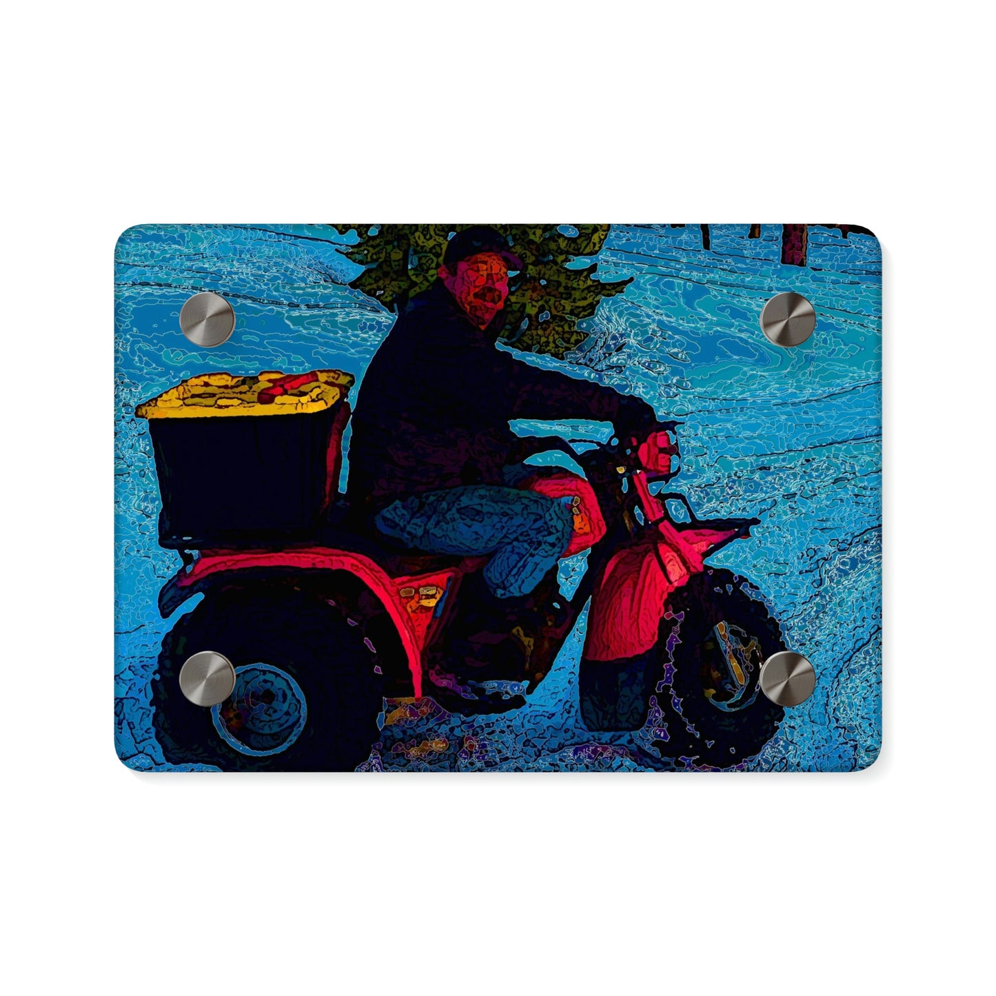 Acrylic Wall Art Panels ... There's 2-Wheelin ... There's 4-Wheelin ... 'And-Of-Course' ... "There's 3-Wheelin-In-The-Snow" ...  Original Works ...
