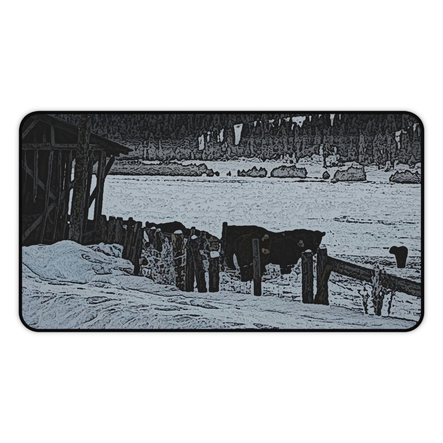 Desk Mat ... A Quiet Morning ... "Along The Red River & Nature Preserve Plateau" ... Jan23 ... Original Works ...