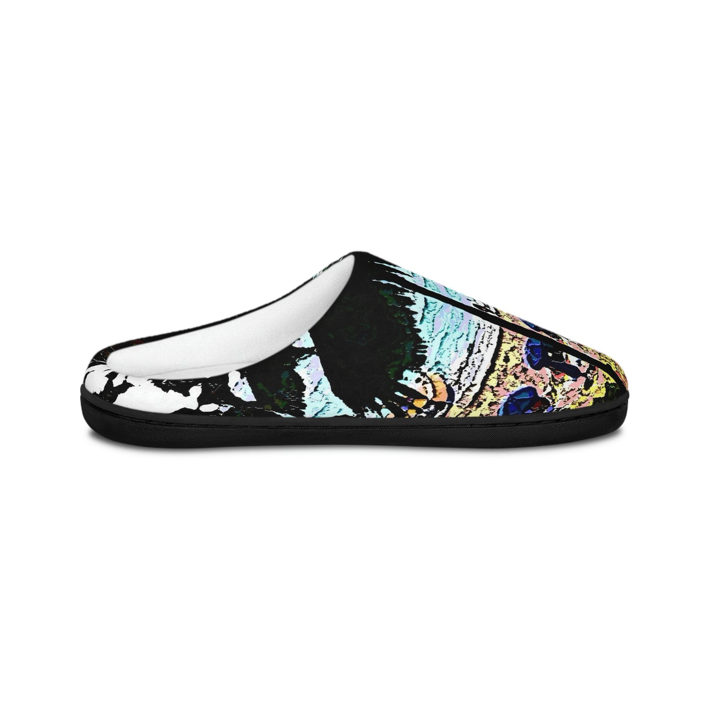 Men's Indoor Slippers ...  "A Beautiful Beach Amongst The Palms" ... The Outrigger Waikiki, Honolulu, Oahu ... Original Works ...