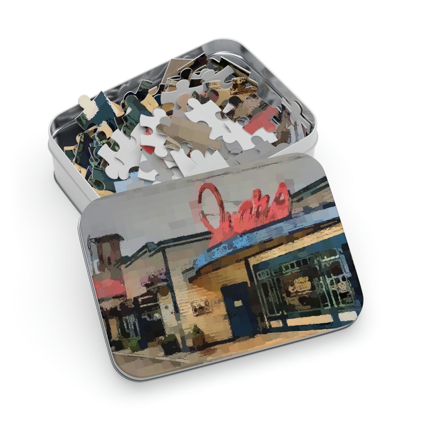 Jigsaw Puzzle (30, 110, 252, 500,1000-Piece) ...  In-A-Hurry & Stressed? ... Remember: Keep "Clam" ... Clam_Happy ...  'Ivars: Seattle Waterfront' ... Personal Archives ... Original Works ...