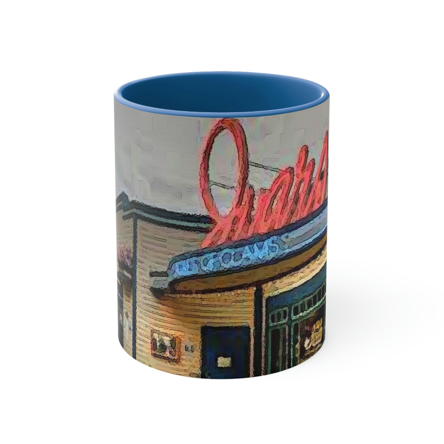 Accent Coffee Mug, 11oz ...  In-A-Hurry & Stressed? ... Remember: Keep "Clam" ... Clam_Happy ...  'Ivars: Seattle Waterfront' ... Personal Archives ... Original Works ...