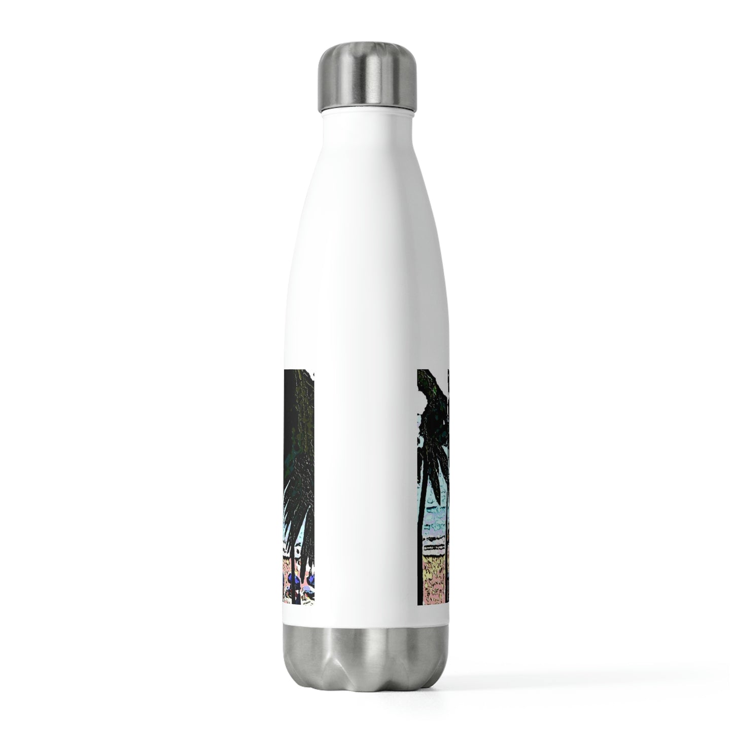 20oz Insulated Bottle ... "A Beautiful Beach Amongst The Palms" ... The Outrigger Waikiki, Honolulu, Oahu ... Original Works ...