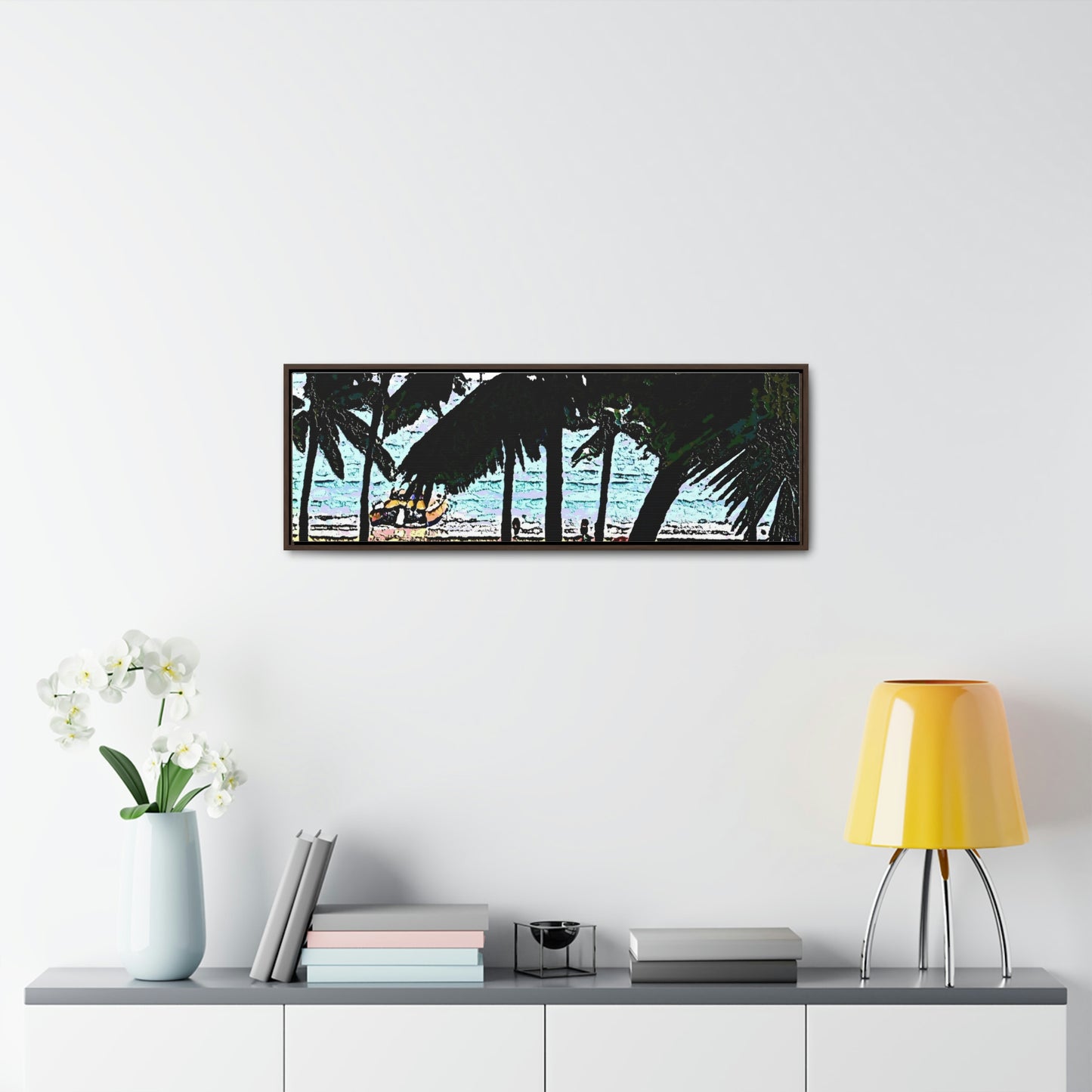 Gallery Canvas Wraps, Horizontal Frame ... "A Beautiful Beach Amongst The Palms" ... The Outrigger Waikiki, Honolulu, Oahu ... Original Works ...