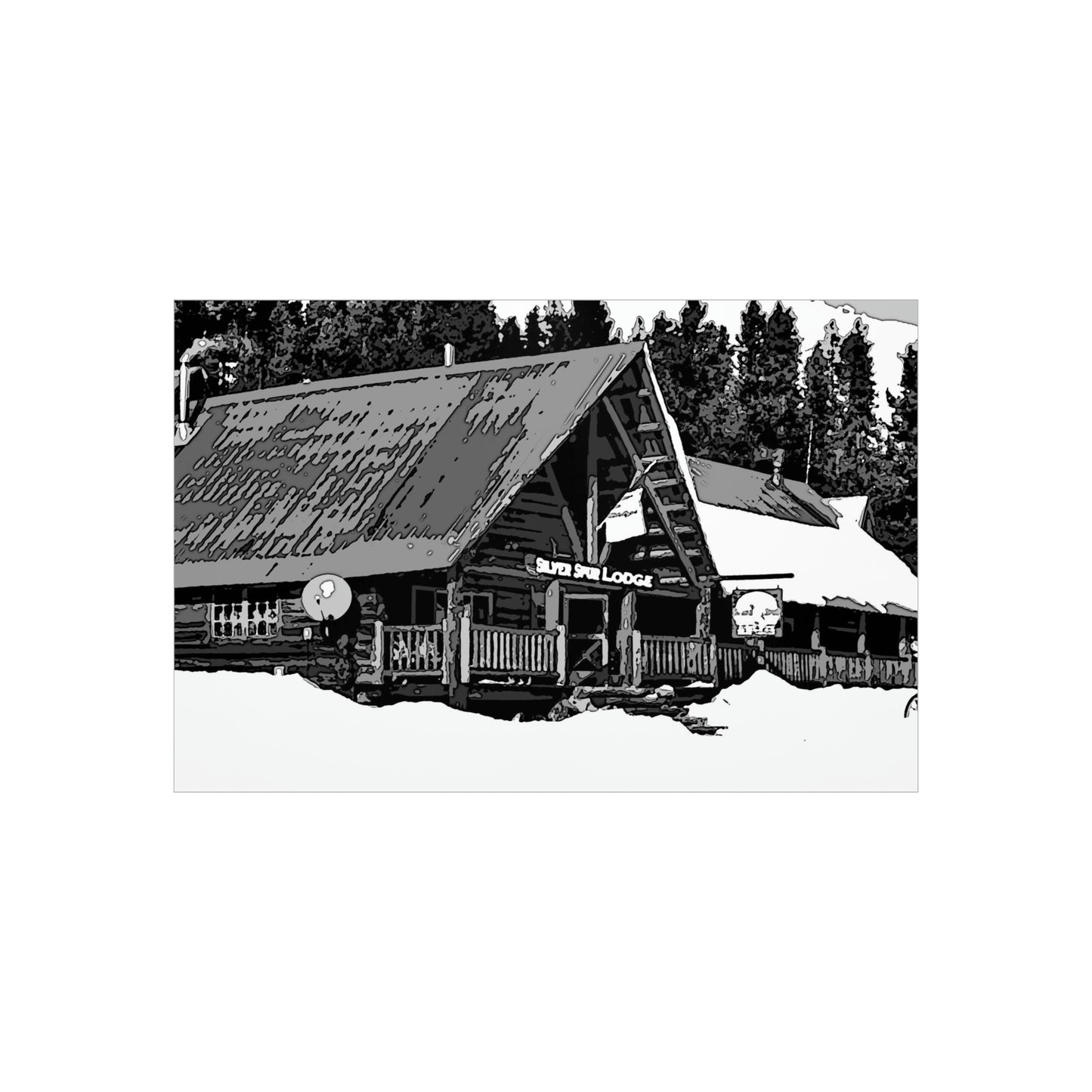 Foam Board ... A Beautiful Lodge & Back-Country Outfitter In A Mountain Town ... 'Dixie, Idaho, November 2022' ... Original Works ...