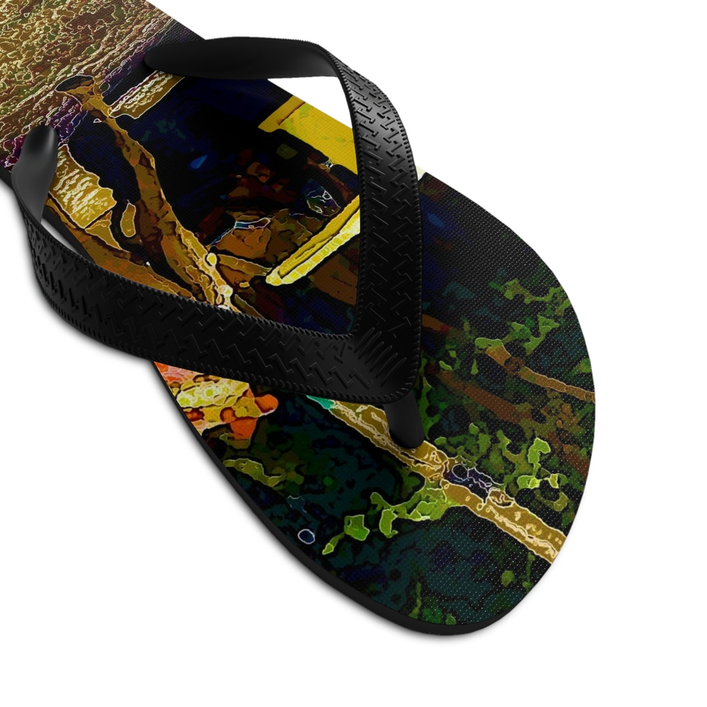 Unisex Flip-Flops ... "Truckin'-Up-To-Buffalo ... 'Oops - Wrong Country' ... Truckin'-Up-To-New Delll -'E' ... " ... (Delhi, India) ... 5July2007. Original Works ...