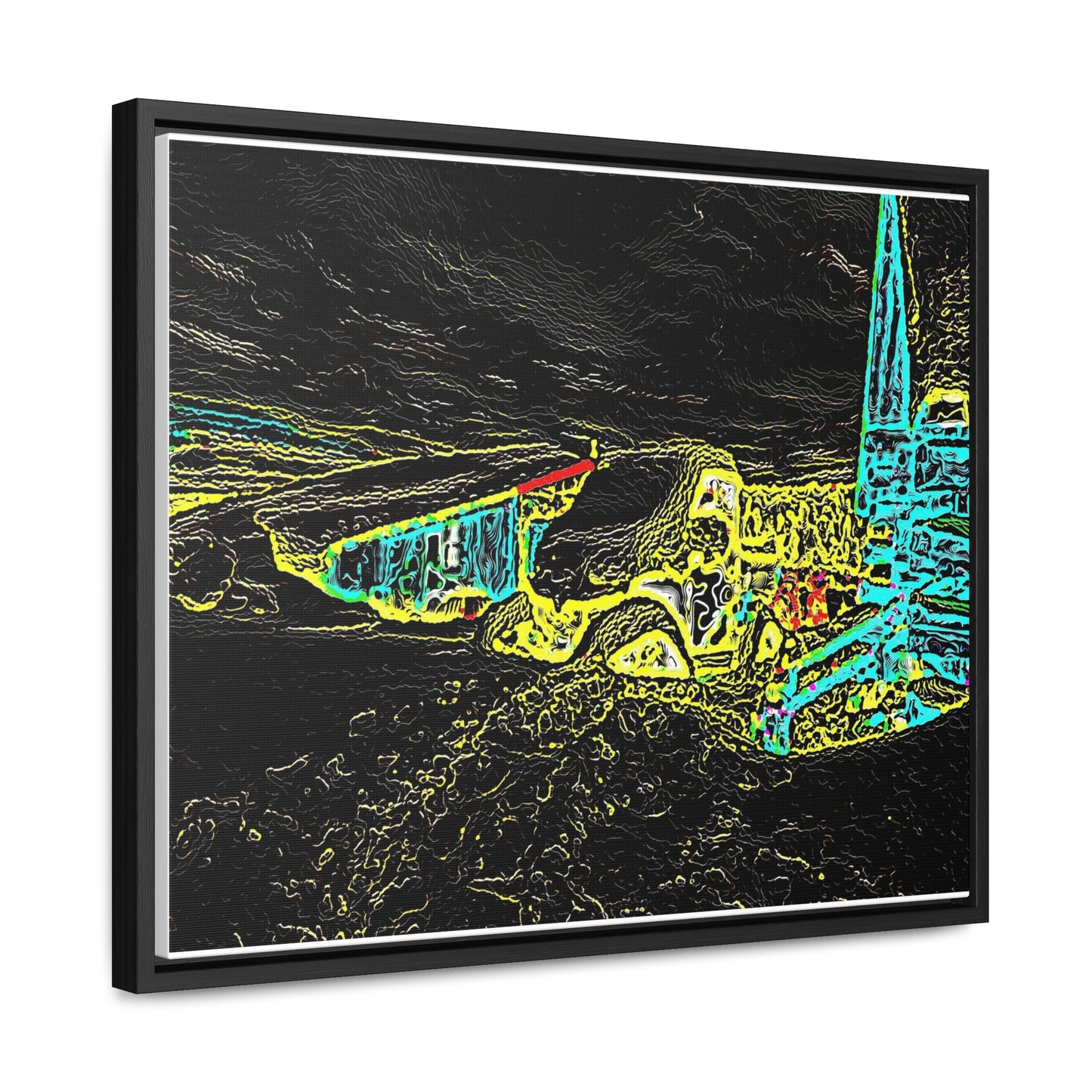 Gallery Canvas Wraps, Horizontal Frame ... "Snow Vehicle In Snow Storm At-Rest" ... Circa 12Mar23 ... Central Idaho ... 18-Hours Rendering Time: Original Works ...