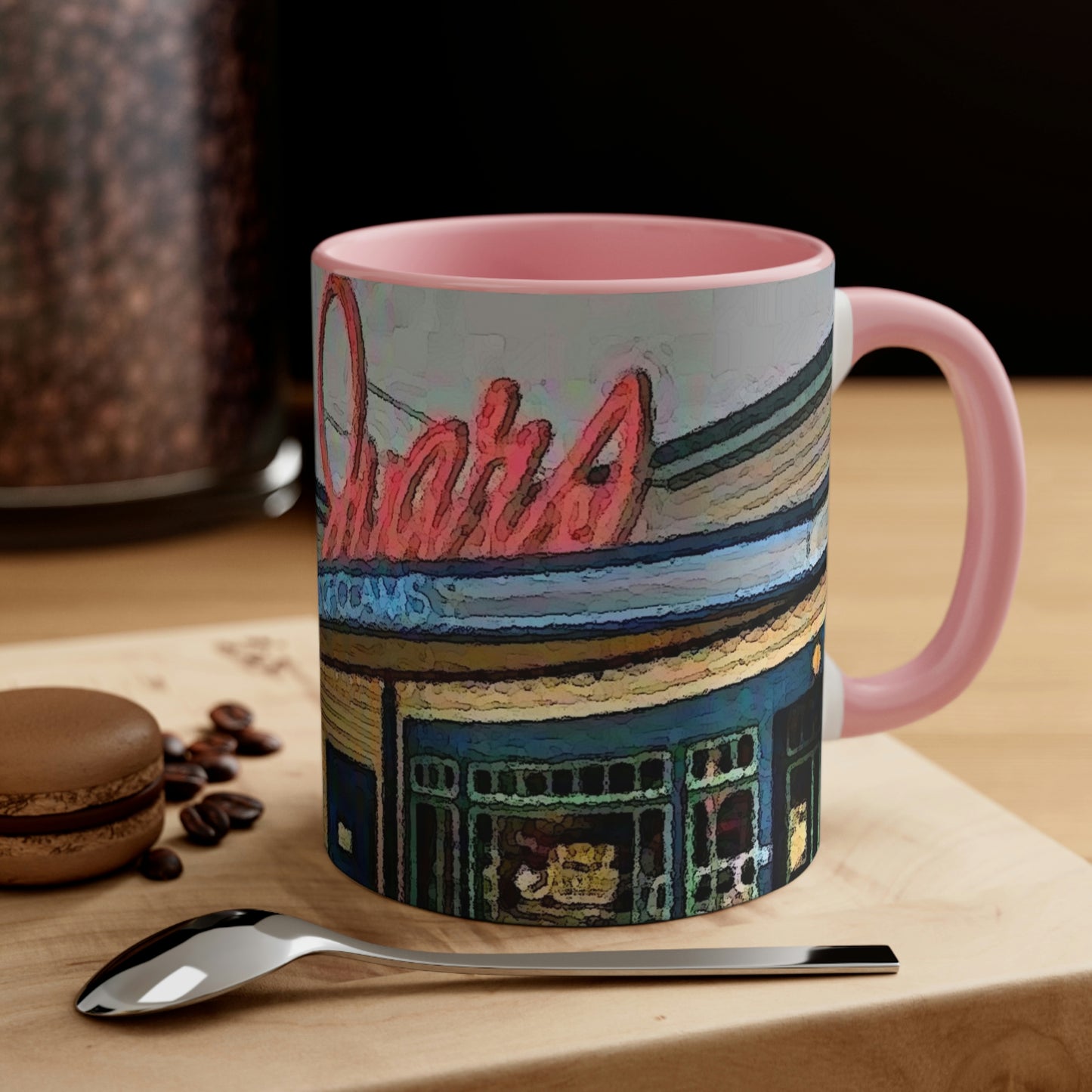 Accent Coffee Mug, 11oz ...  In-A-Hurry & Stressed? ... Remember: Keep "Clam" ... Clam_Happy ...  'Ivars: Seattle Waterfront' ... Personal Archives ... Original Works ...