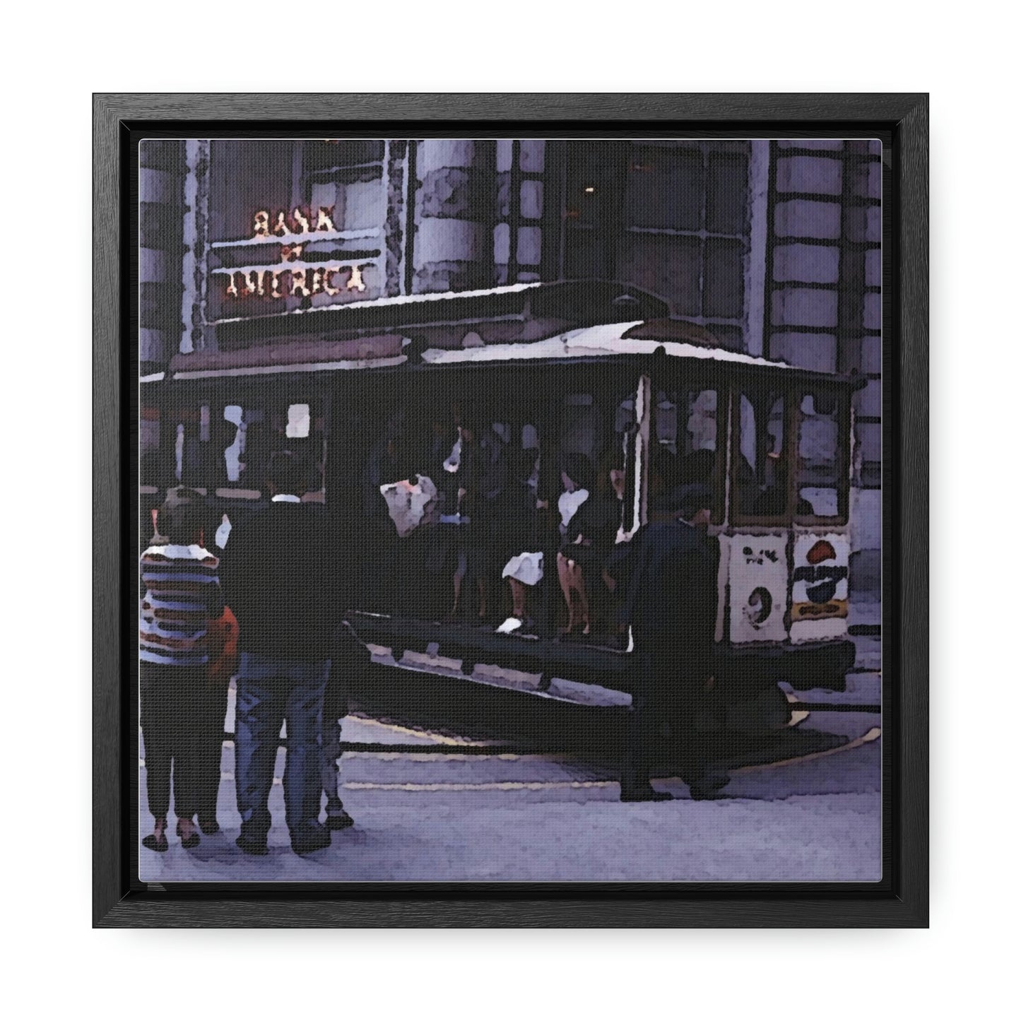 Gallery Canvas Wraps, Square Frame ... San Francisco ... 'Rice-A-Roni-A-San Francisco Treat' ... "A Cable Car Classic" ... Family Archives: 1973 ... Original Works ...