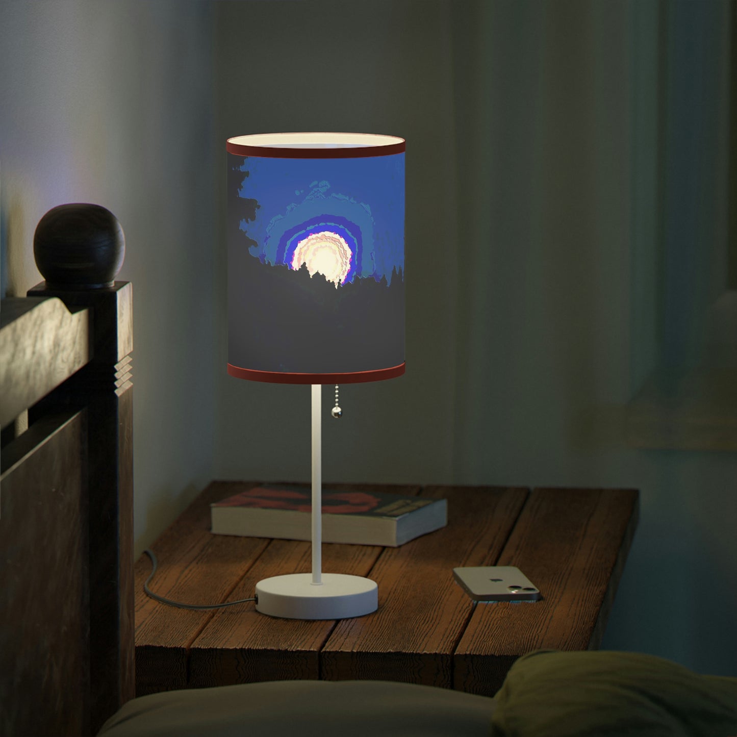 Lamp on a Stand, US|CA plug ... "The Road Home" ...' Over The River & Through The Woods To? ...' ... Moonscape Near Elk City, Idaho ... Original Works ... 5Jan23 ...