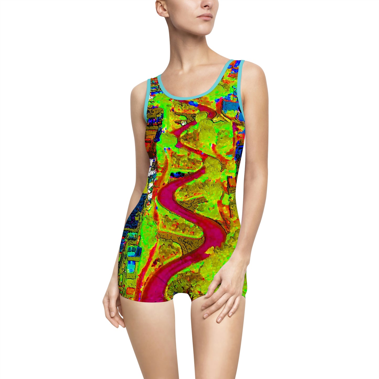 Women's Vintage Swimsuit ... A Crazy Street ... 'Eight Winding Curve-Switchbacks' ... "Lombard Street, San Francisco, CA' ... Family Archives: 1970's ... Original Works ...