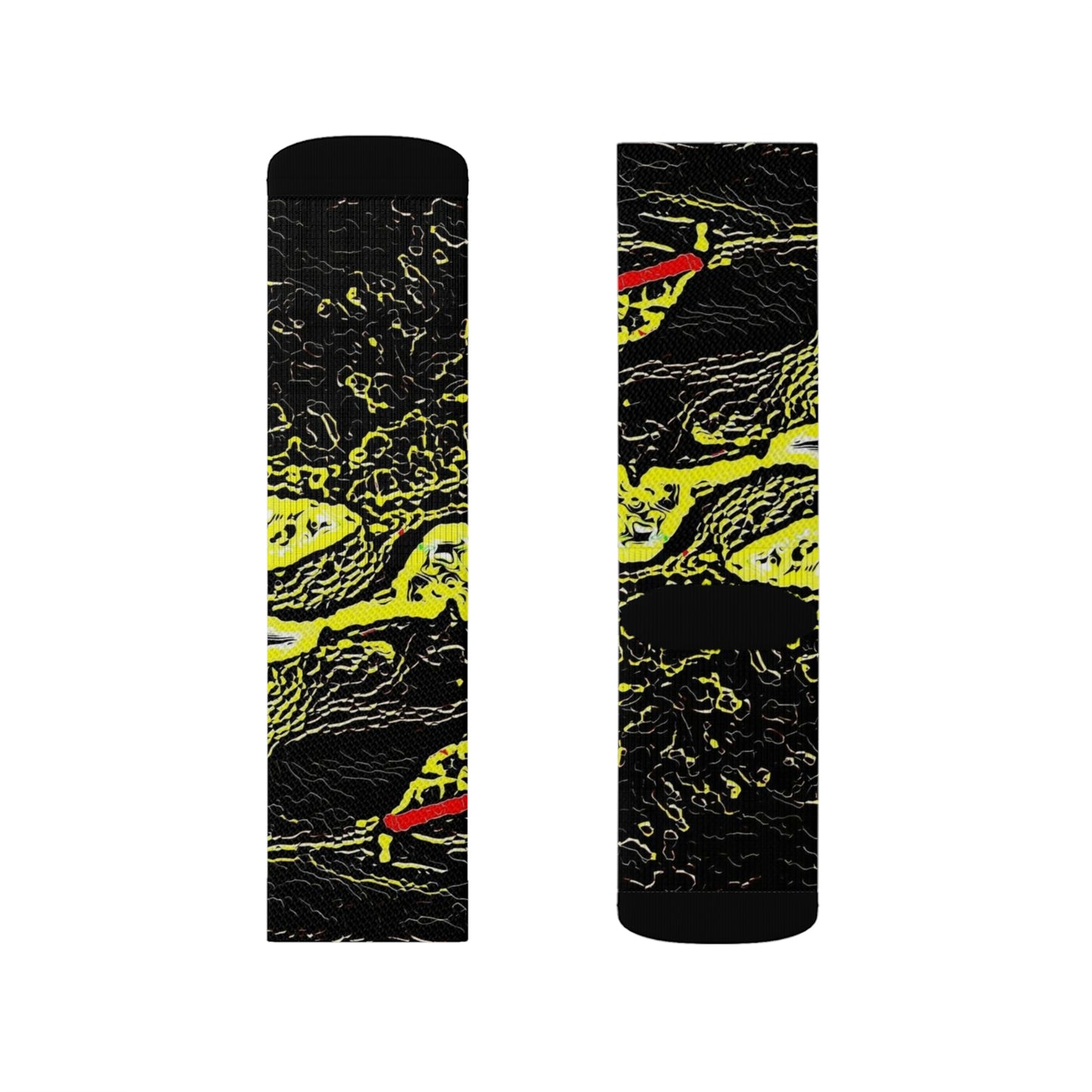 Sublimation Socks ... "Snow Vehicle In Snow Storm At-Rest" ... Circa 12Mar23 ... Central Idaho ... 18-Hours Rendering Time: Original Works ...