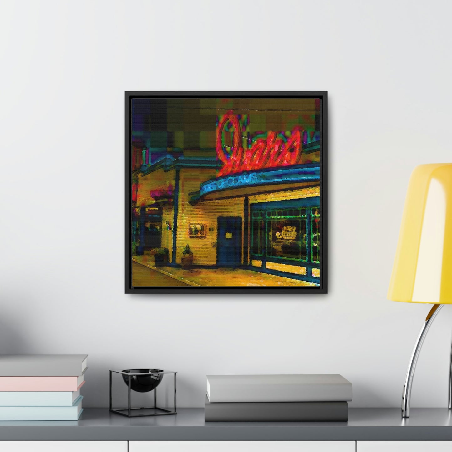 Gallery Canvas Wraps, Square Frame ...  In-A-Hurry & Stressed? ... Remember: Keep "Clam" ... Clam_Happy ...  'Ivars: Seattle Waterfront' ... Personal Archives ... Original Works ...
