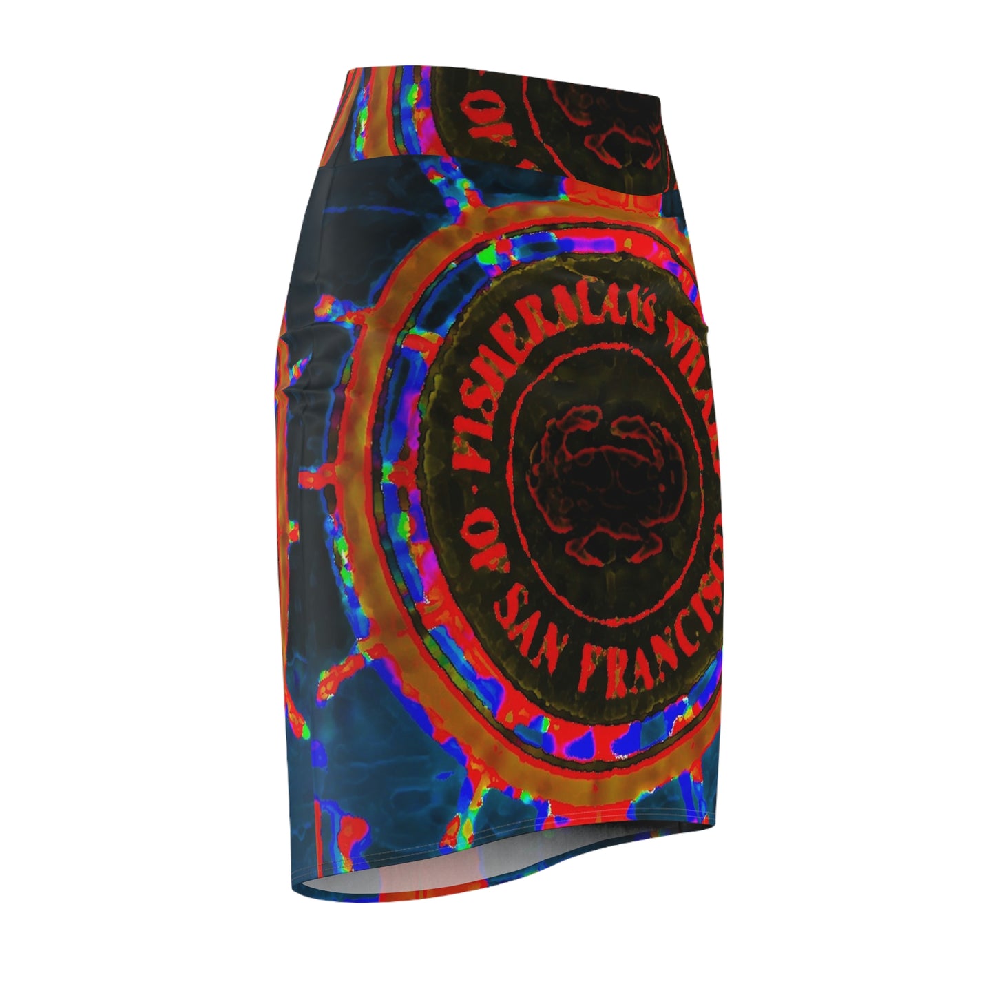 Women's Pencil Skirt ... "No.9 Fishermen's Grotto - Fishermen's Wharf, SF, California" ... Family Archives: 1970's ... Original Works ...
