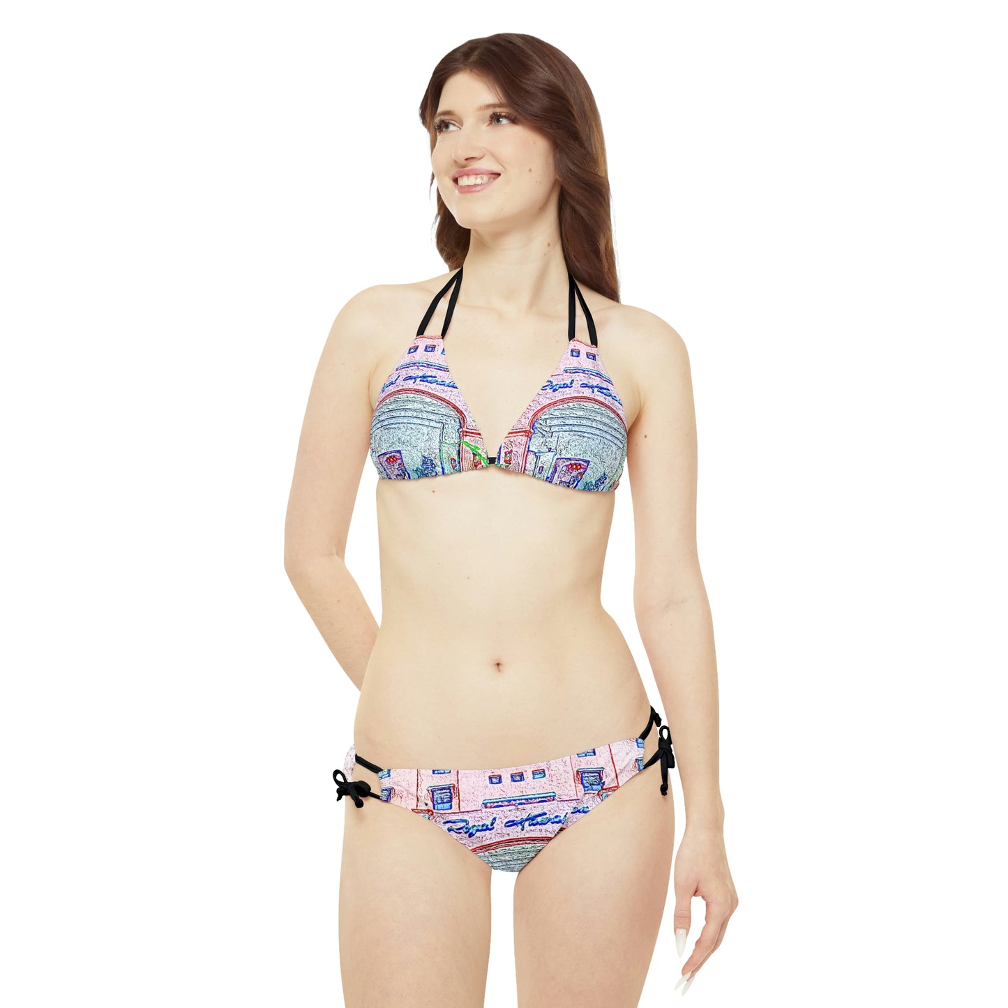 Strappy Bikini Set ... "La Grande Entree" At: 'The Pink Palace' ... The Royal Hawai'ian ... Honolulu, HI ... '27Oct2014' ... Original Works ...
