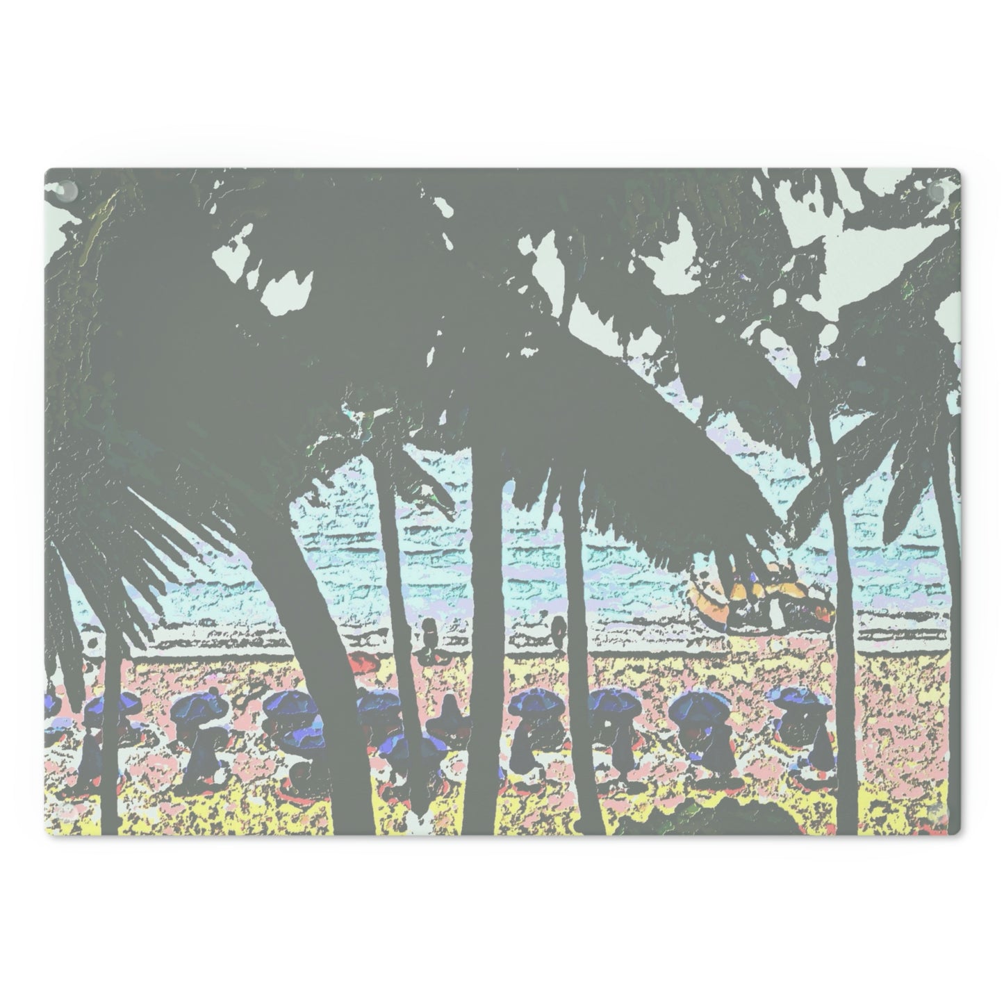 Cutting Board ... "A Beautiful Beach Amongst The Palms" ... The Outrigger Waikiki, Honolulu, Oahu ... Original Works ...