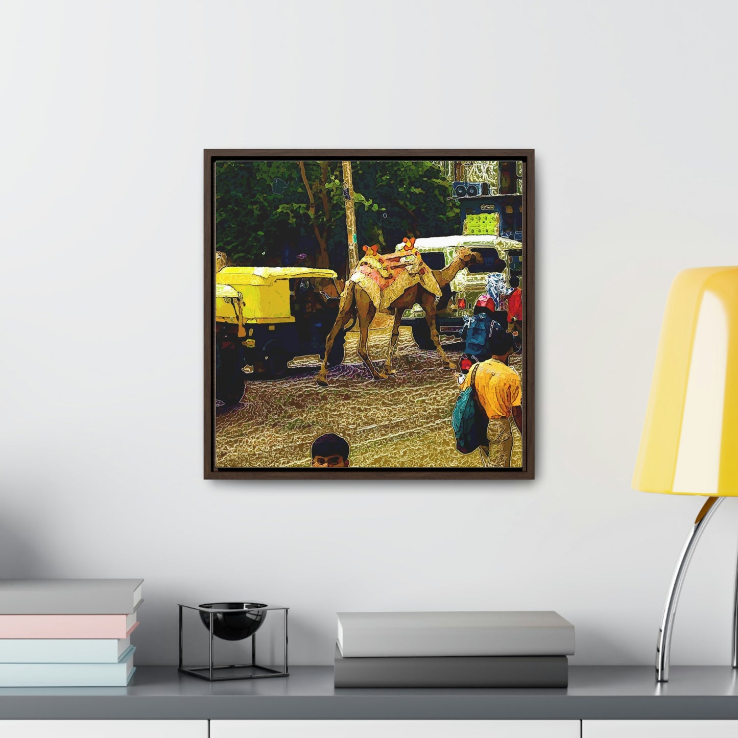 Gallery Canvas Wraps, Square Frame ... "Truckin'-Up-To-Buffalo ... 'Oops - Wrong Country' ... Truckin'-Up-To-New Delll -'E' ... " ... (Delhi, India) ... 5July2007. Original Works ...