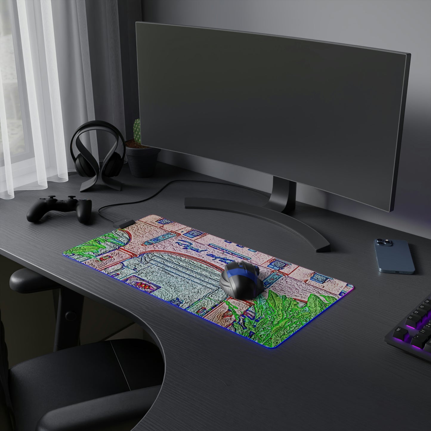 LED Gaming Mouse Pad ... "La Grande Entree" At: 'The Pink Palace' ... The Royal Hawai'ian ... Honolulu, HI ... '27Oct2014' ... Original Works ...