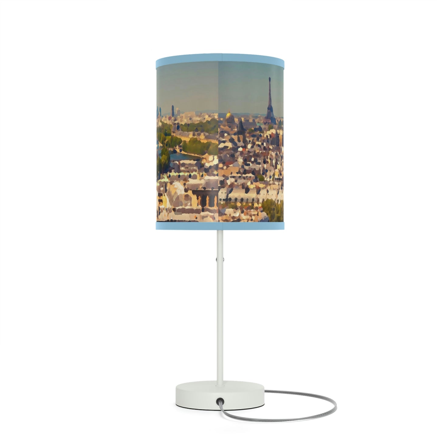 Lamp on a Stand, US|CA plug ... Au Paris ... "Along The River Seine" ... Barbara Joan Bonnell-Holt: 1972 ... Original Works ...