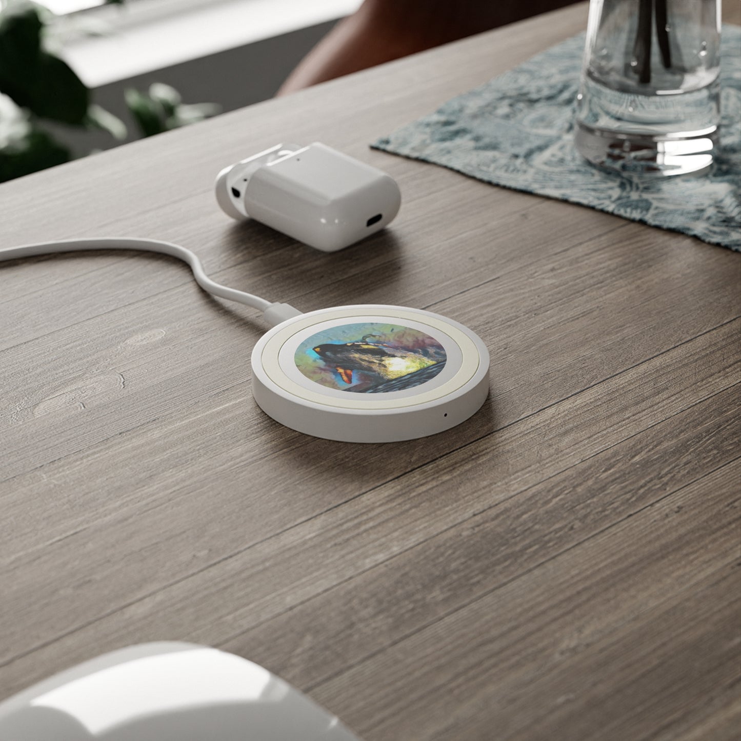 Quake Wireless Charging Pad ... An Extraordinary Humpback Breach ... 'With Explosive Energy' ... Family Archives (KPH) ... Circa: 21st Century. Maui, HI ... Original Works ...