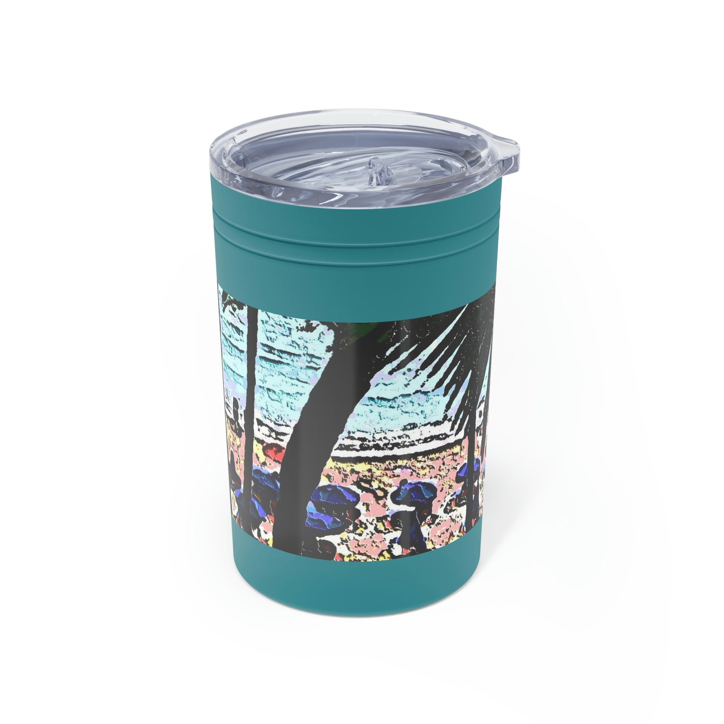 Vacuum Insulated Tumbler, 11oz ... "A Beautiful Beach Amongst The Palms" ... The Outrigger Waikiki, Honolulu, Oahu ... Original Works ...