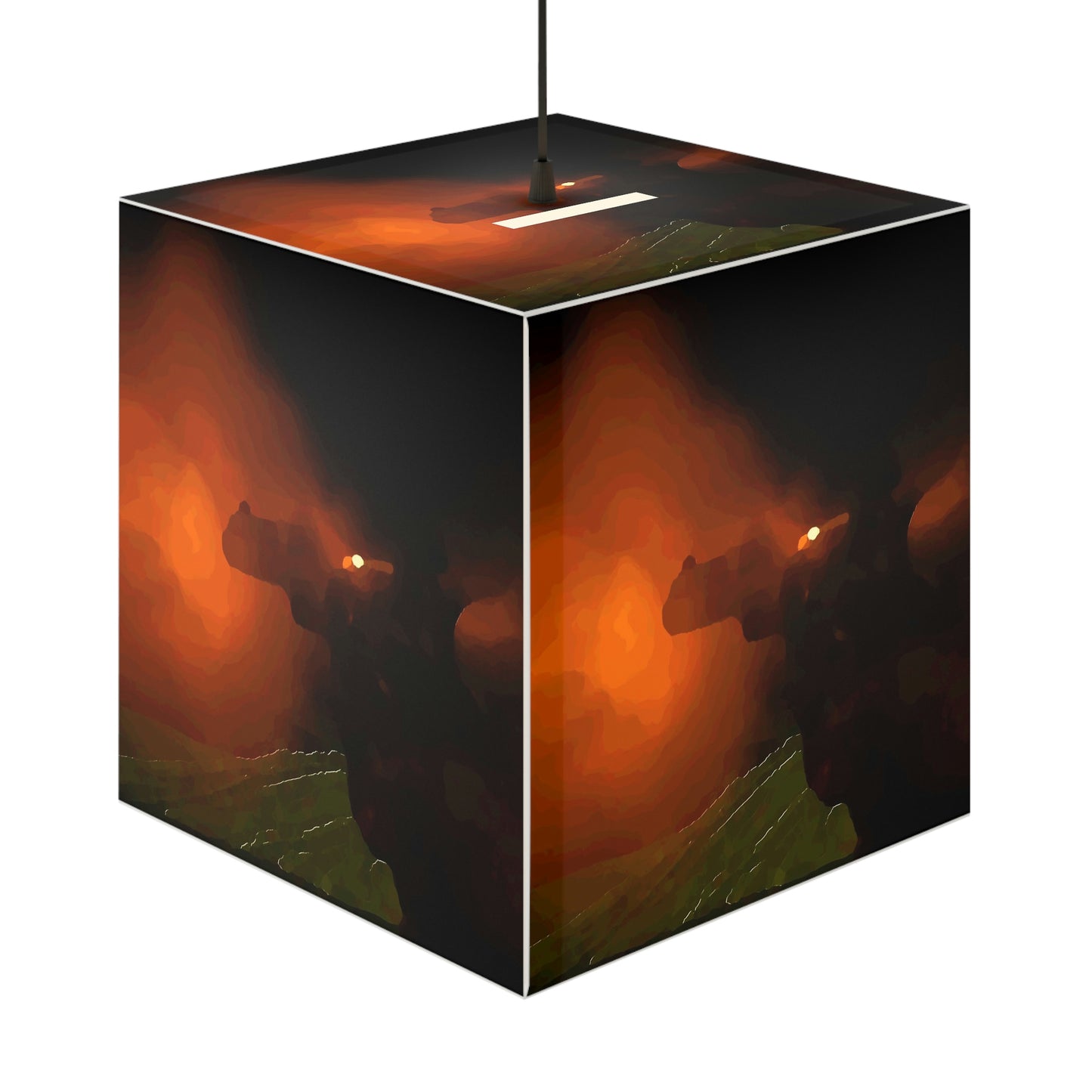 Light Cube Lamp ... Ruger .357 Magnum Early-Morning-Target-Practice ... 'Circa April 2022' ... Original Works ...