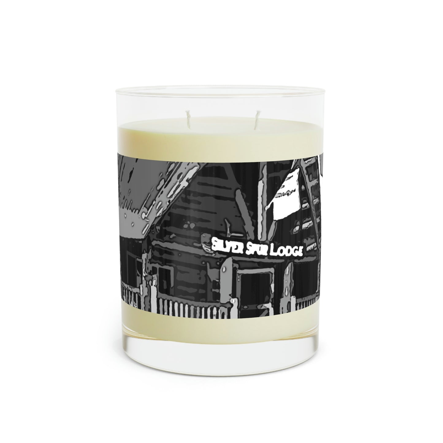 Scented Candle - Full Glass, 11oz ... A Beautiful Lodge & Back-Country Outfitter In A Mountain Town ... 'Dixie, Idaho, November 2022' ... Original Works ...