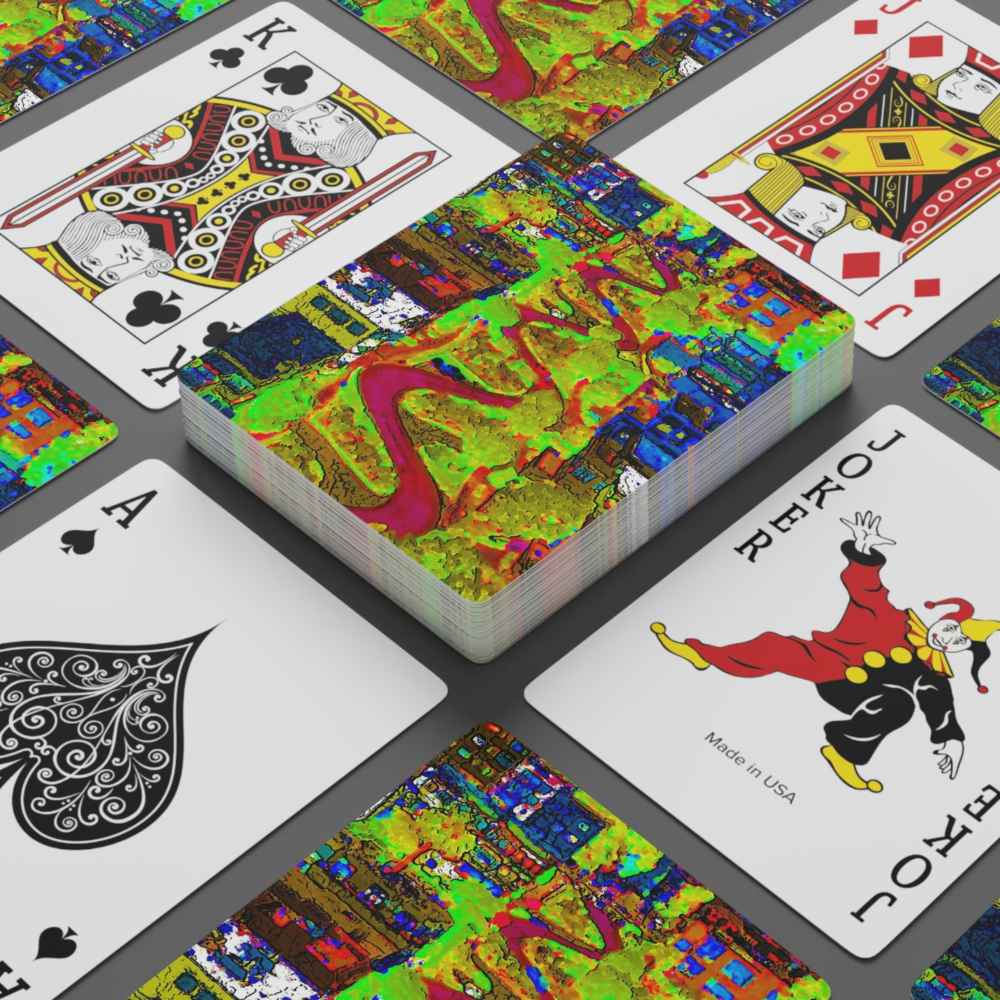 Custom Poker Cards ... A Crazy Street ... 'Eight Winding Curve-Switchbacks' ... "Lombard Street, San Francisco, CA' ... Family Archives: 1970's ... Original Works ...