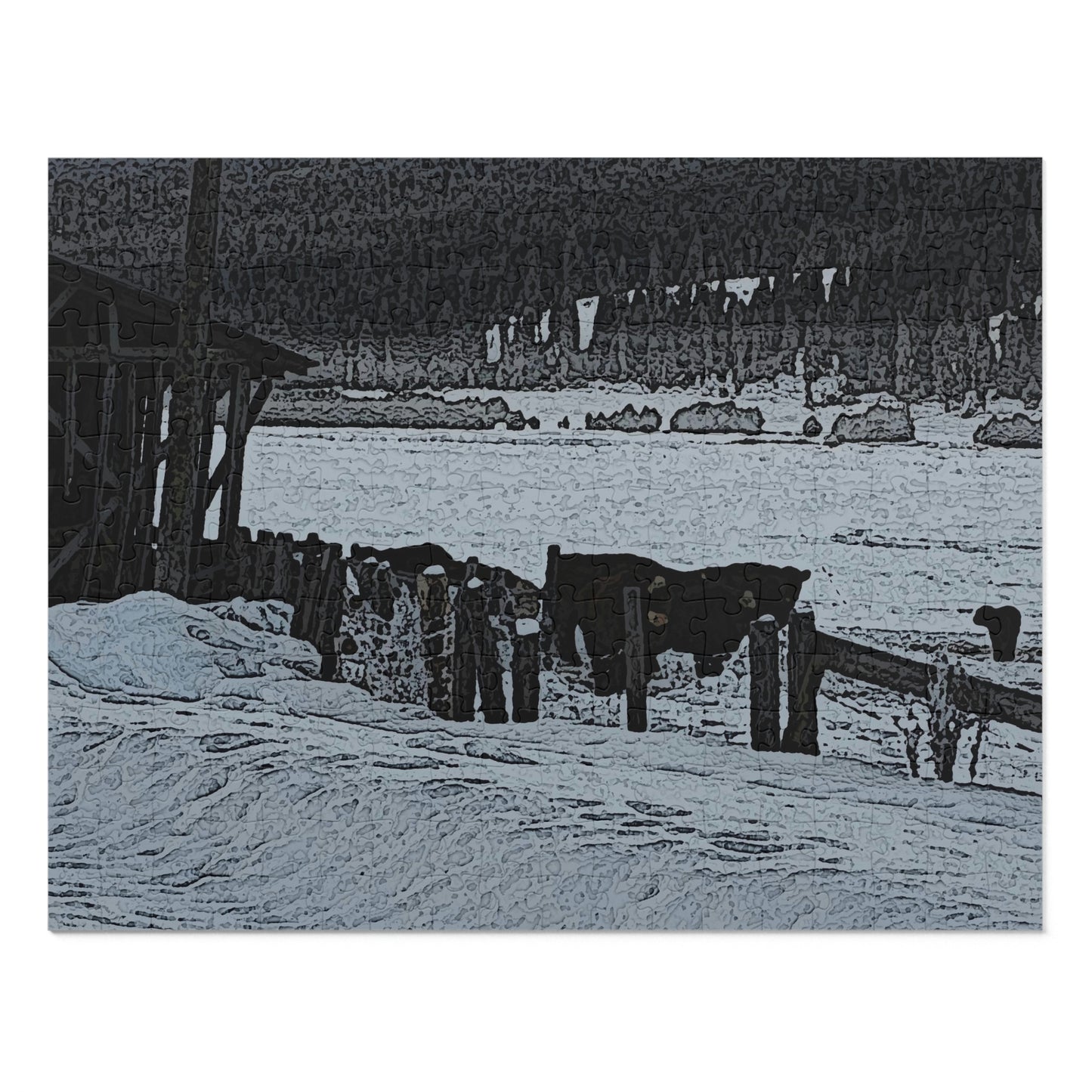 Jigsaw Puzzle (30, 110, 252, 500,1000-Piece) ... A Quiet Morning ... "Along The Red River & Nature Preserve Plateau" ... Jan23 ... Original Works ...