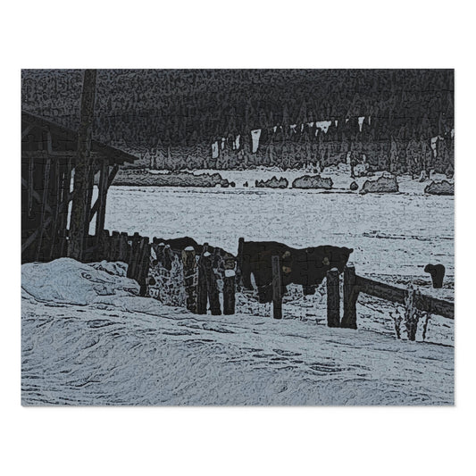 Jigsaw Puzzle (30, 110, 252, 500,1000-Piece) ... A Quiet Morning ... "Along The Red River & Nature Preserve Plateau" ... Jan23 ... Original Works ...