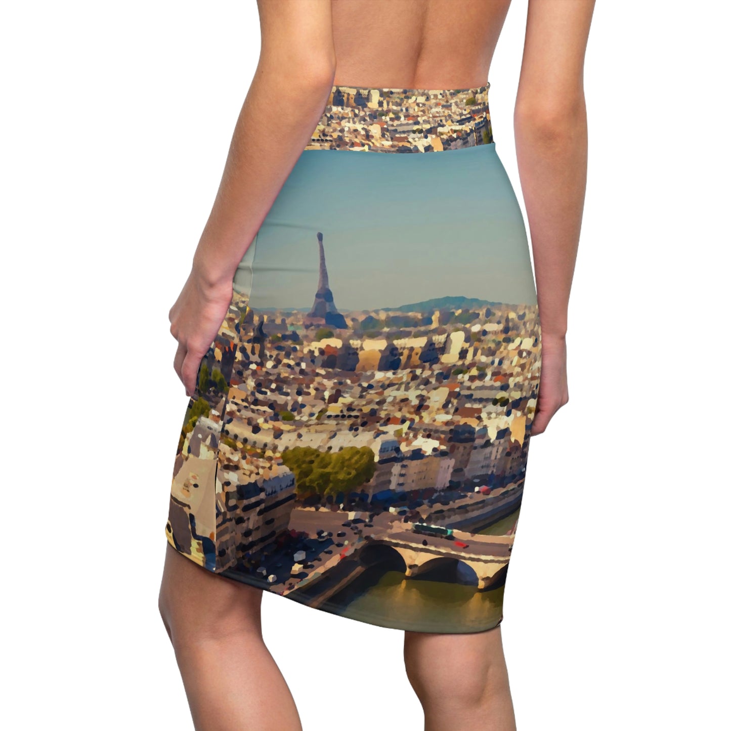 Women's Pencil Skirt ... Au Paris ... "Along The River Seine" ... Barbara Joan Bonnell-Holt: 1972 ... Original Works ..