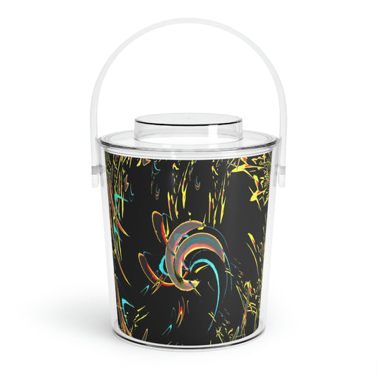 Ice Bucket with Tongs ... "Waning Moon" ... Central Idaho ... October 2022 ... Rendering Time: 22 Hours ... Original Works ...