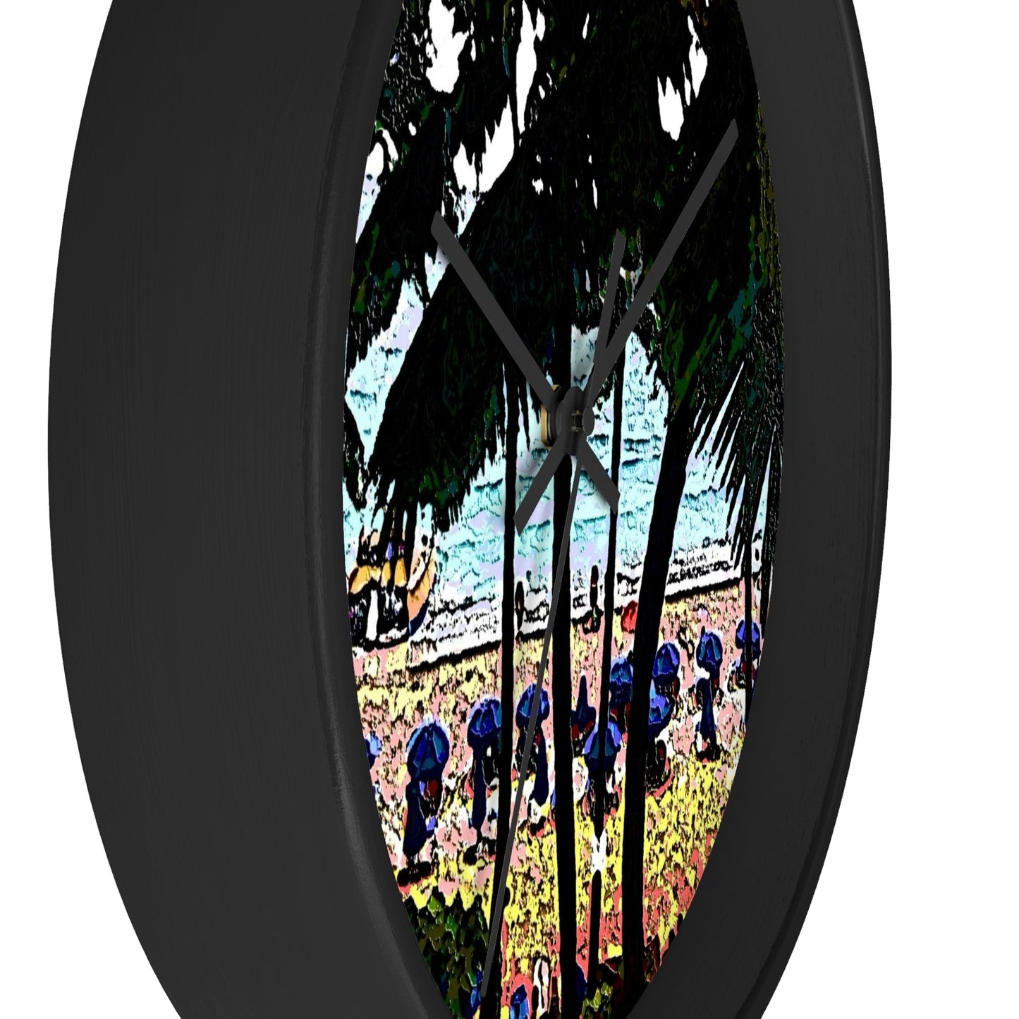 Wall Clock ... "A Beautiful Beach Amongst The Palms" ... The Outrigger Waikiki, Honolulu, Oahu ... Original Works ...