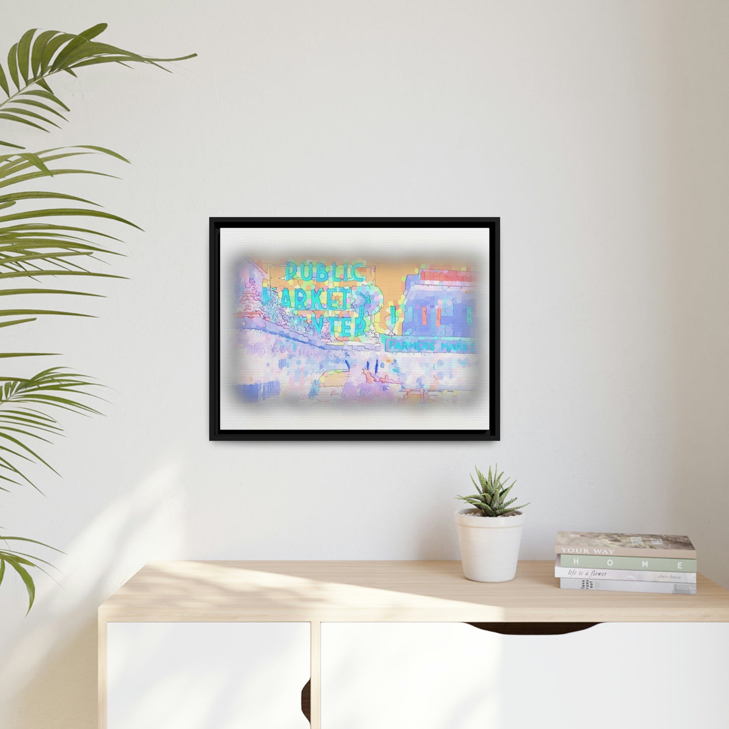 Matte Canvas, Black Frame ... PPM: Pike Place Market ... Original Work ... Winter 2022 ...