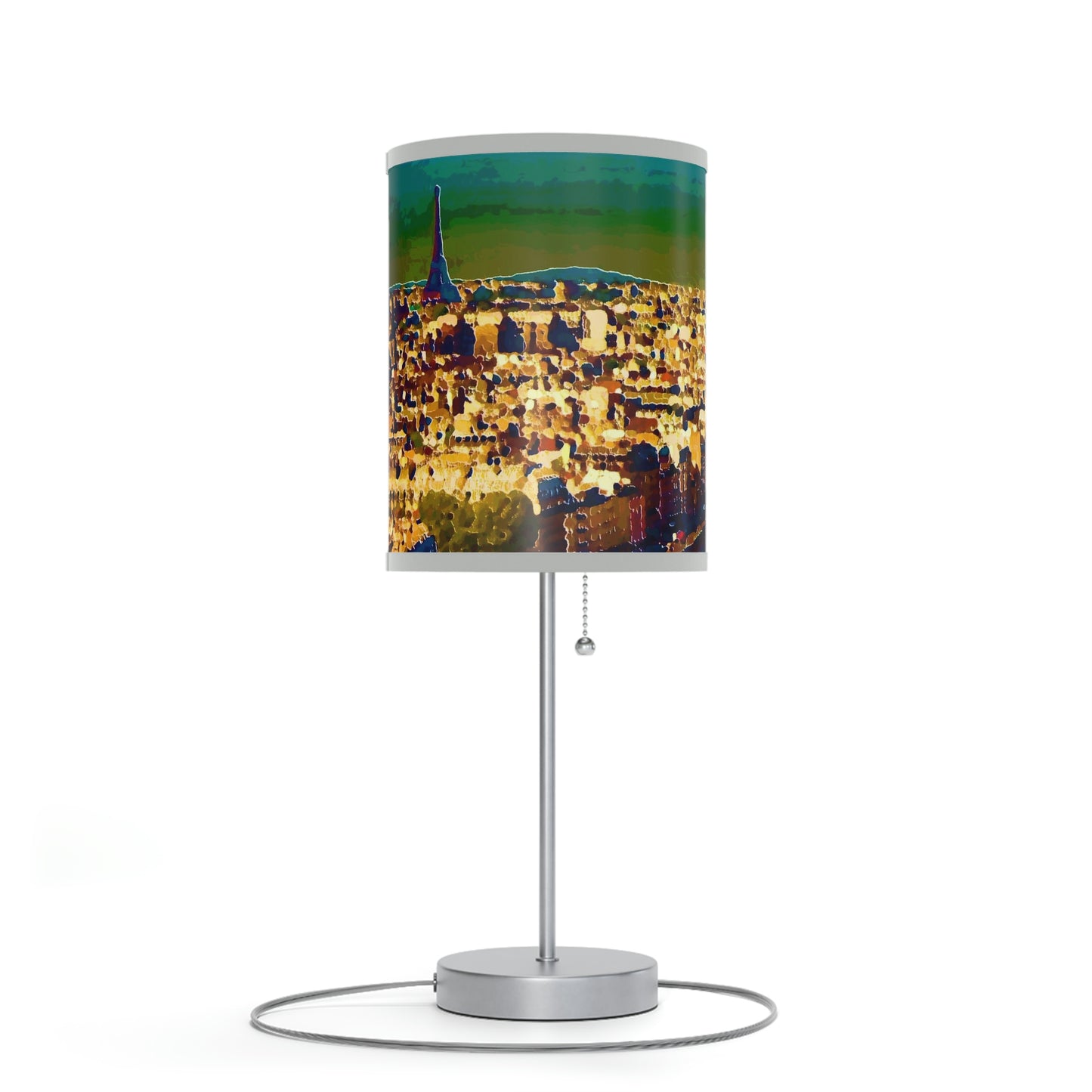 Lamp on a Stand, US|CA plug ... Au Paris ... "Along The River Seine" ... Barbara Joan Bonnel-Holt: 1972 ... Original Works ...
