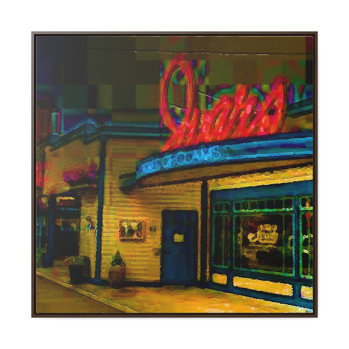 Gallery Canvas Wraps, Square Frame ...  In-A-Hurry & Stressed? ... Remember: Keep "Clam" ... Clam_Happy ...  'Ivars: Seattle Waterfront' ... Personal Archives ... Original Works ...