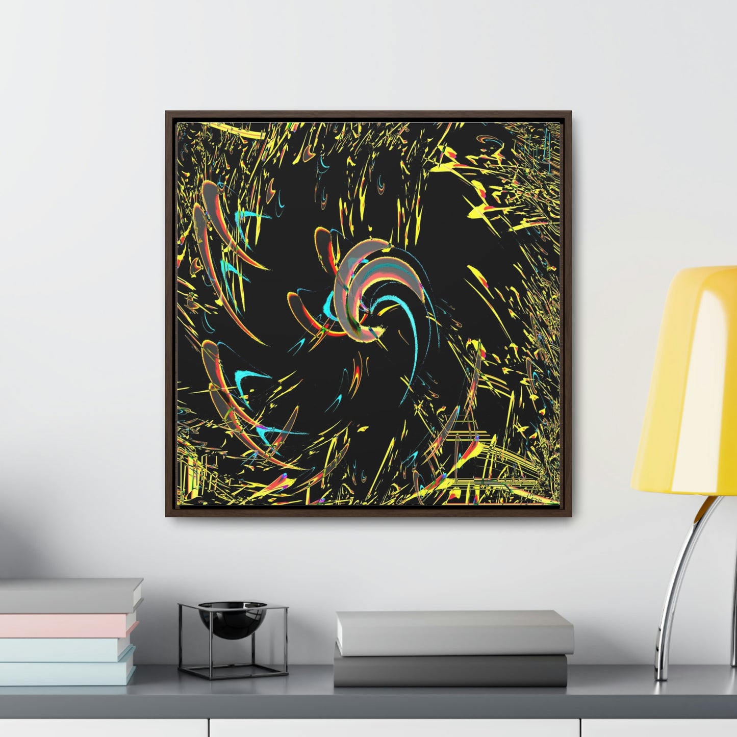 Gallery Canvas Wraps, Square Frame ... "Waning Moon" ... Central Idaho ... October 2022 ... Rendering Time: 22 Hours ... Original Works ...