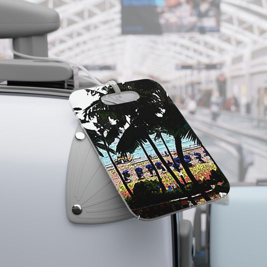 Luggage Tags ... "A Beautiful Beach Amongst The Palms" ... The Outrigger Waikiki, Honolulu, Oahu ... Original Works ...