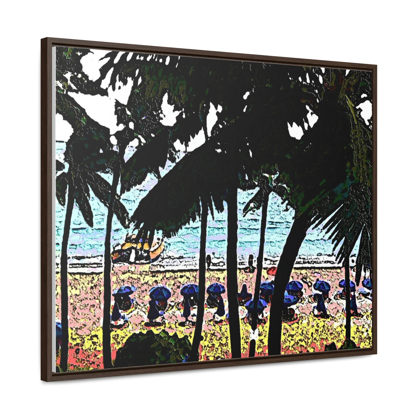 Gallery Canvas Wraps, Horizontal Frame ... "A Beautiful Beach Amongst The Palms" ... The Outrigger Waikiki, Honolulu, Oahu ... Original Works ...