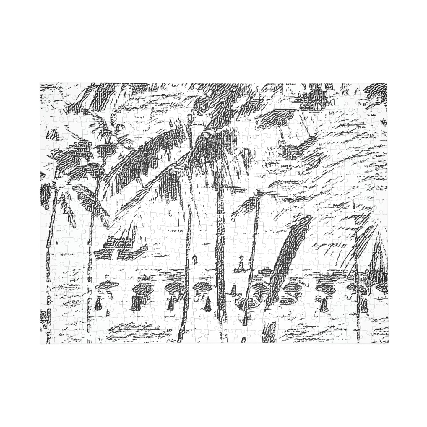 Puzzle (96, 252, 500, 1000-Piece) ... "The Royal Hawai'ian: Waikiki Beach_Beach" ... Honolulu, HI ... Ocotber 2014 (Halloween) ... Original Works ...