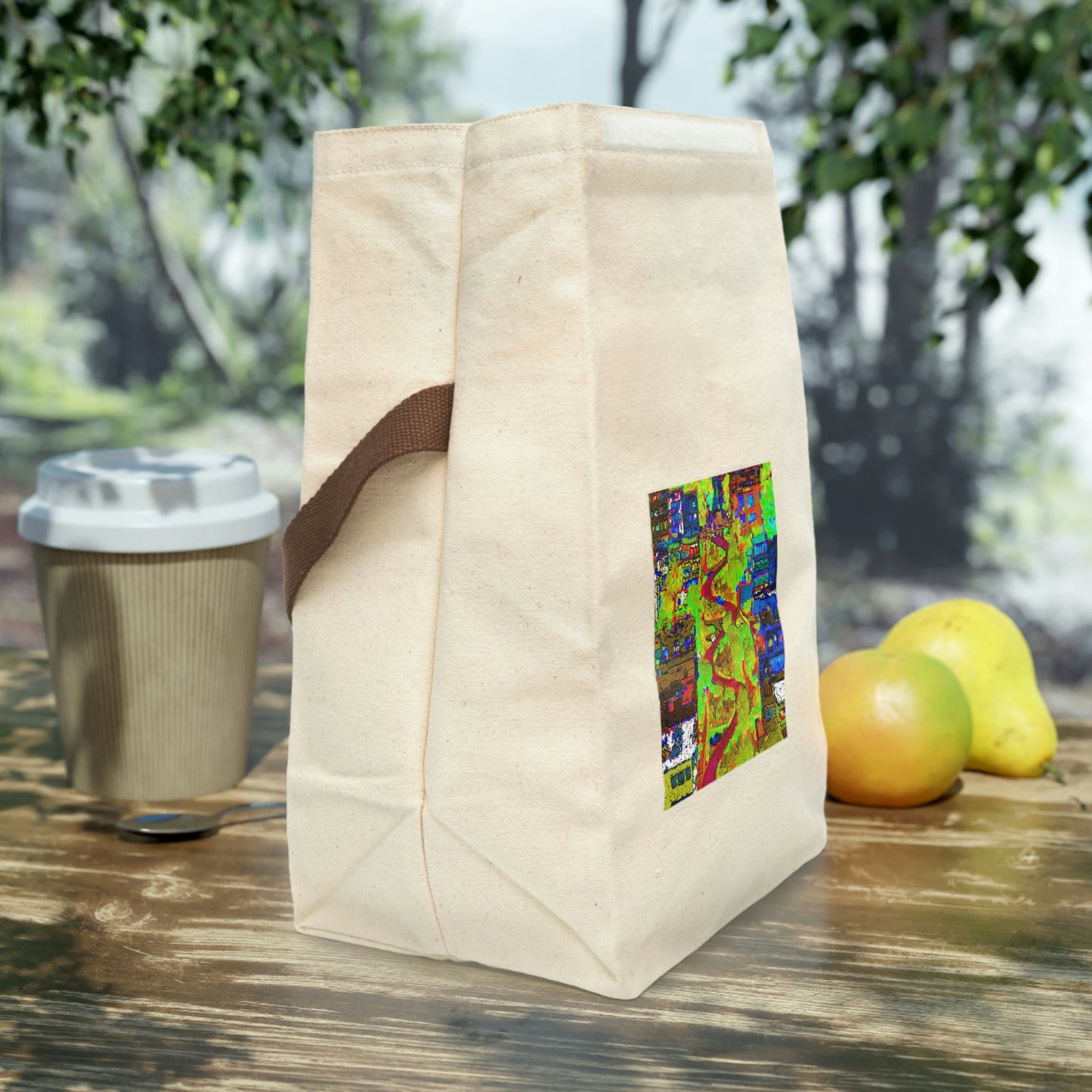 Canvas Lunch Bag With Strap ... A Crazy Street ... 'Eight Winding Curve-Switchbacks' ... "Lombard Street, San Francisco, CA' ... Family Archives: 1970's ... Original Works ...