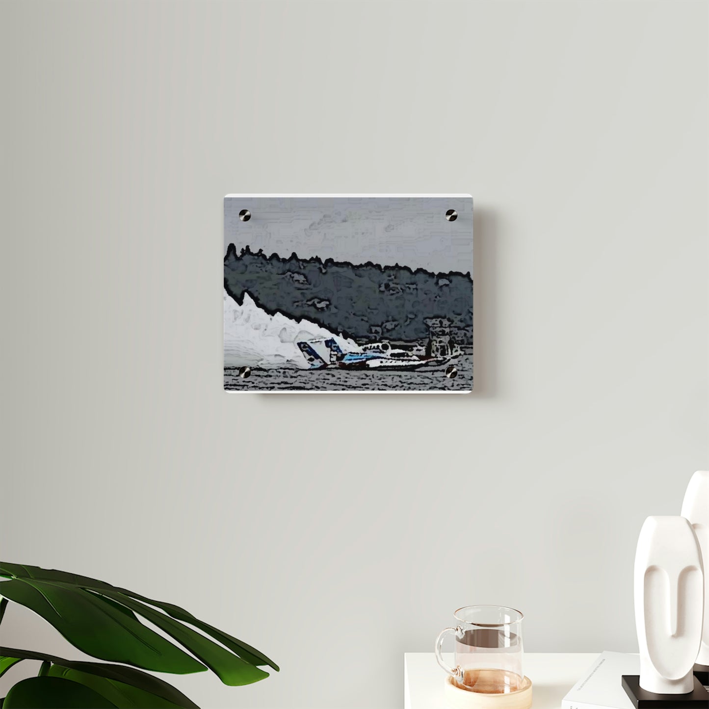 Acrylic Wall Art Panels ... Seattle Columbia Cup On Lake Washington ... "Dave Wilcox Heads For The Win" ... Associate Gift-Photo ... Original Works ...